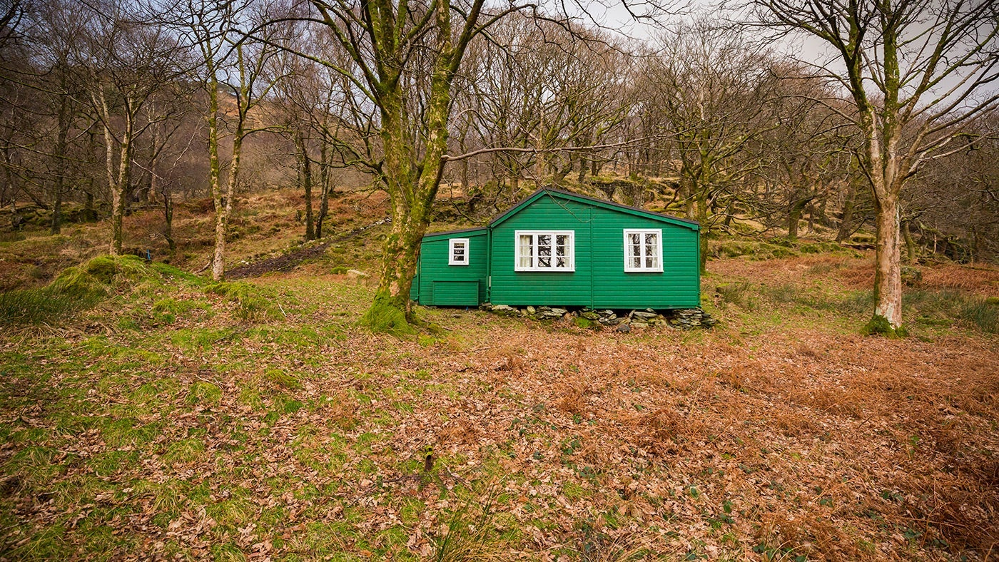 Exterior of The Chalet at Tan yr Ogof, Beddgelert, Gwynedd