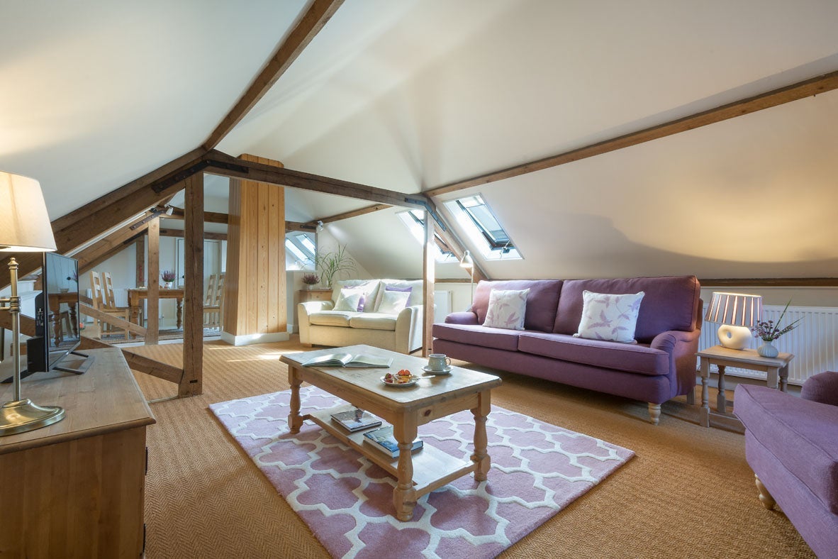 Interior sitting room of Coach House Loft, Wisbech, Cambridgeshire