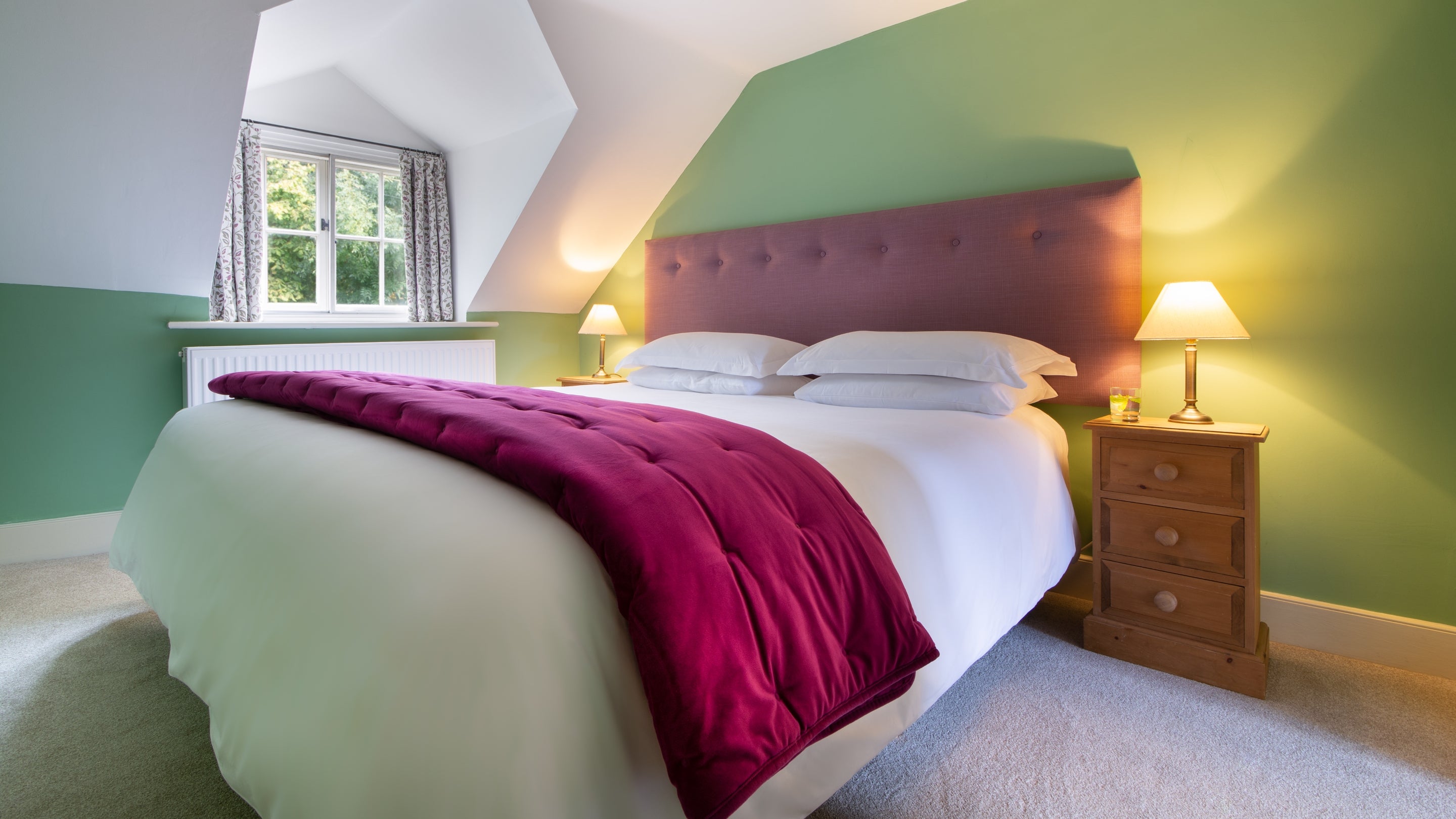 The double bedroom at Coach House Loft, Cambridgeshire