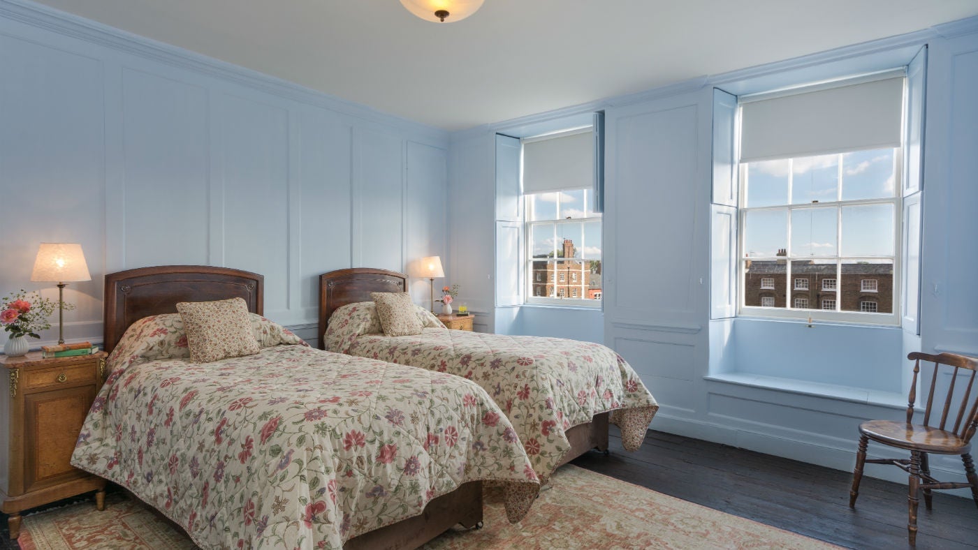 The second floor twin bedroom, Wainman House, Wisbech, Cambridgeshire