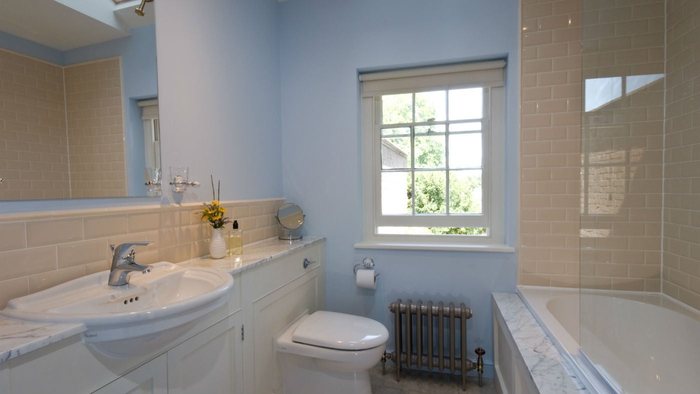 One of the bathrooms at Wainman House, near Peckover House