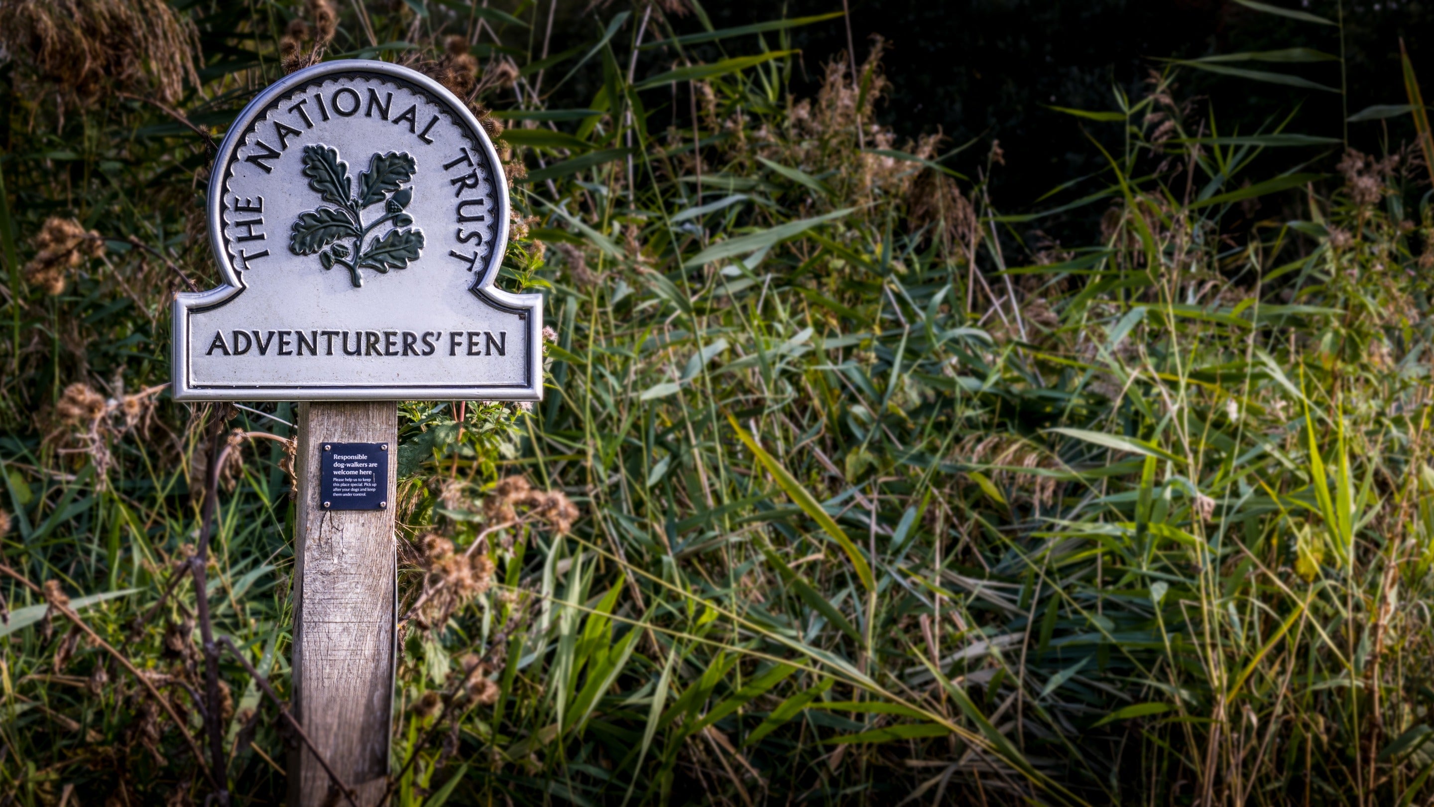 A signpost for one of the trails  at Wicken Fen, Cambridgeshire