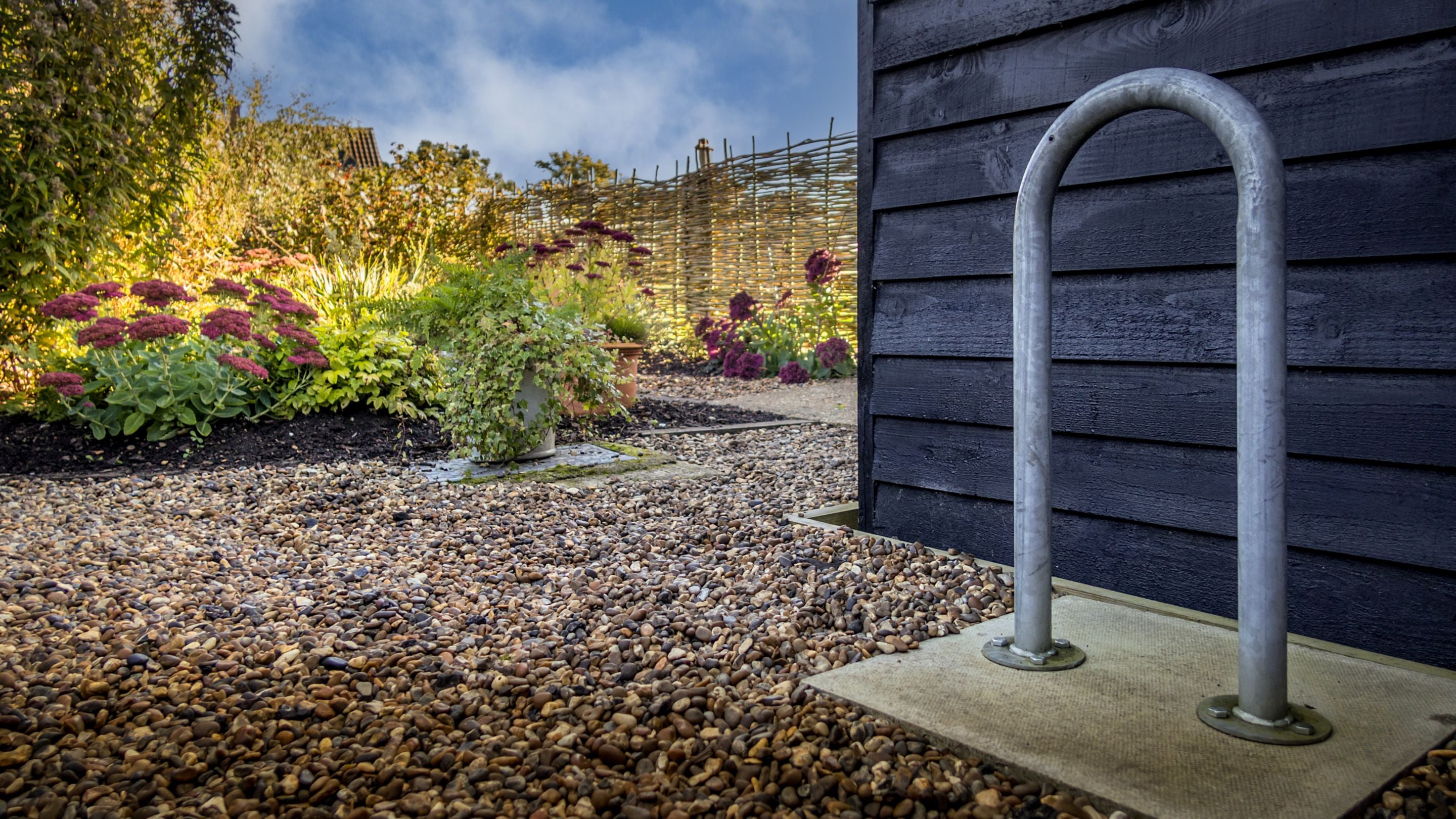 The bike rack in the garden at Wicken Rose Cottage, Cambridgeshire