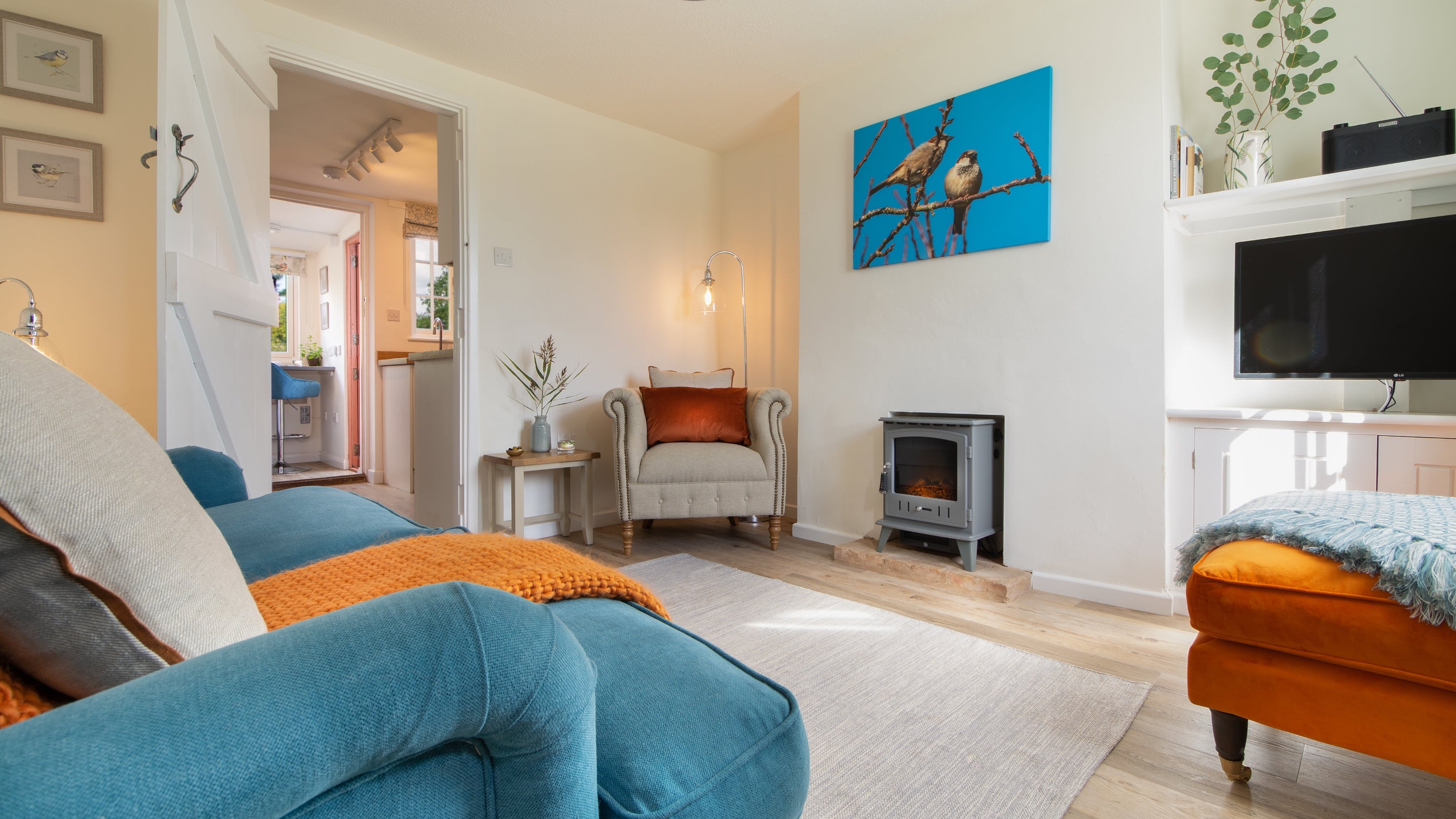 The sitting room at Wicken Rose Cottage, Cambridgeshire