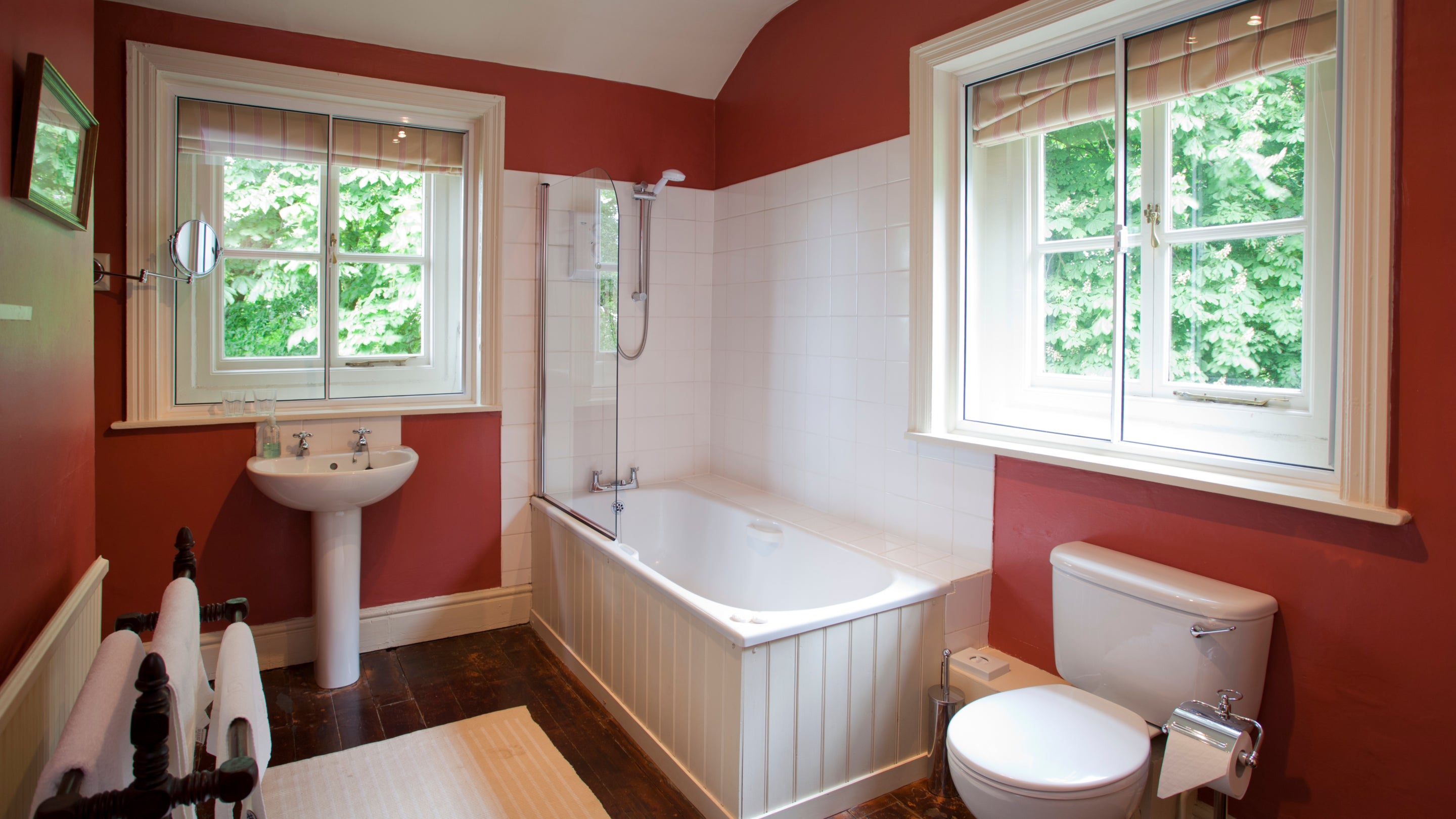 The bathroom at Lyme East Lodge, Cheshire