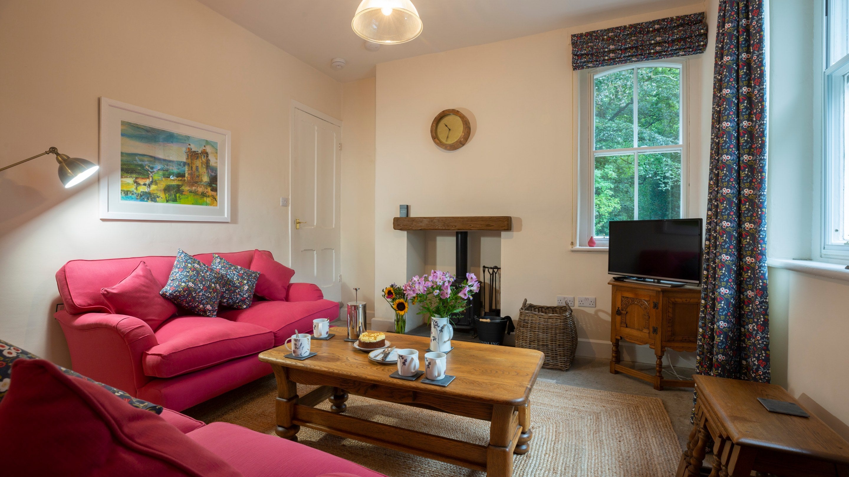 The sitting room at Lyme West Lodge, Cheshire
