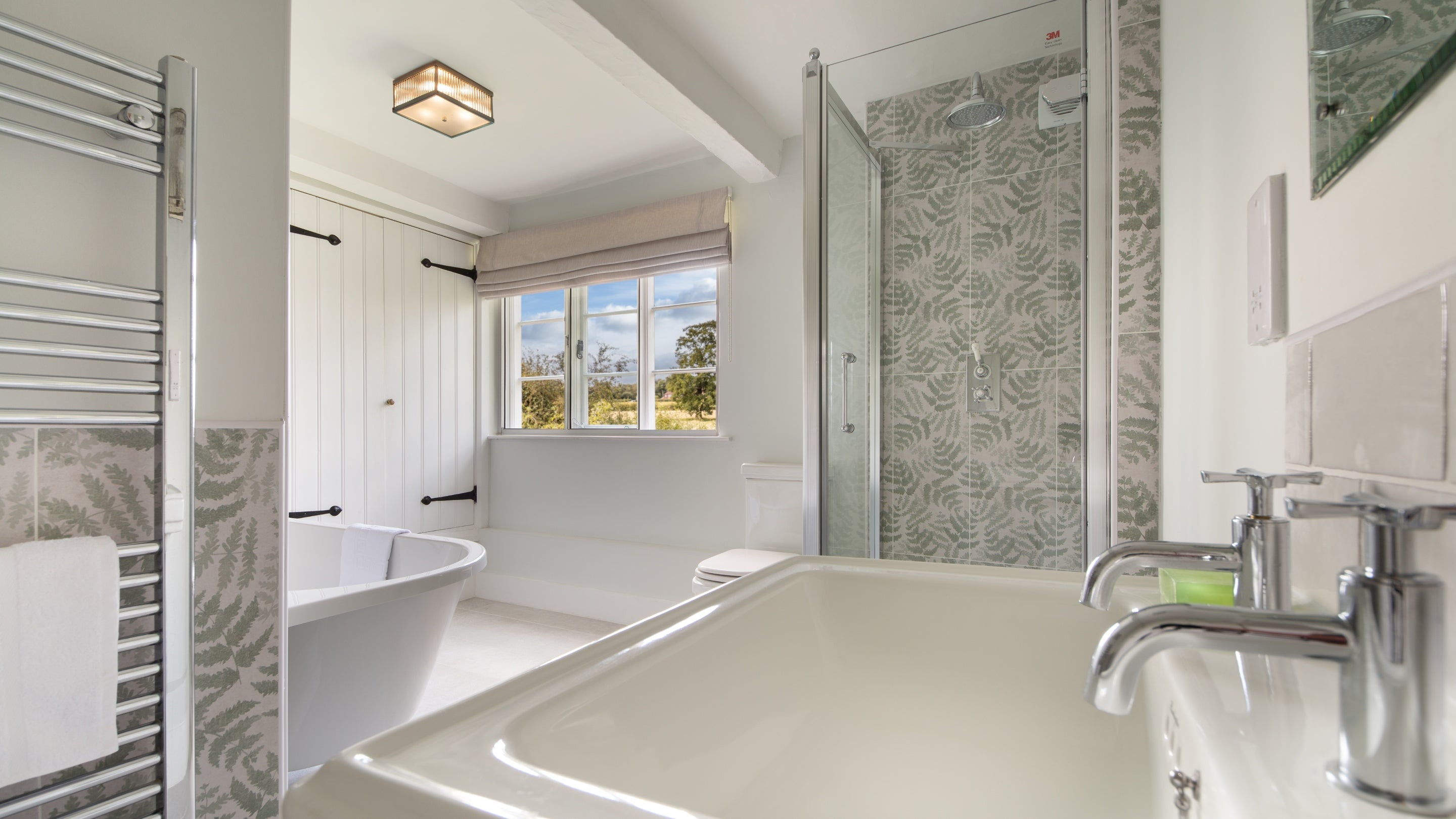 The bathroom at Village Farmhouse, Cheshire