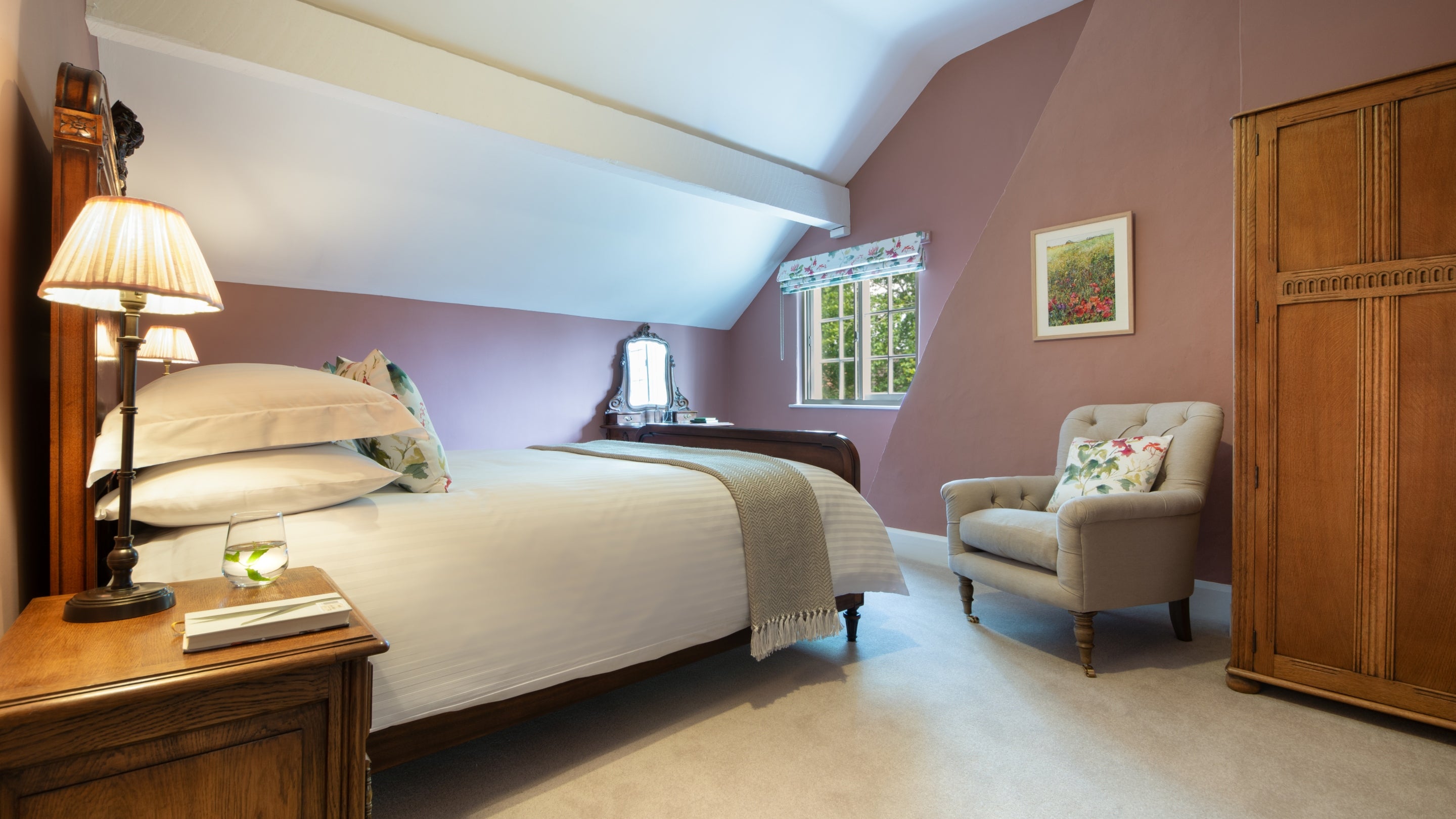The third king-size bedroom at Village Farmhouse, Cheshire