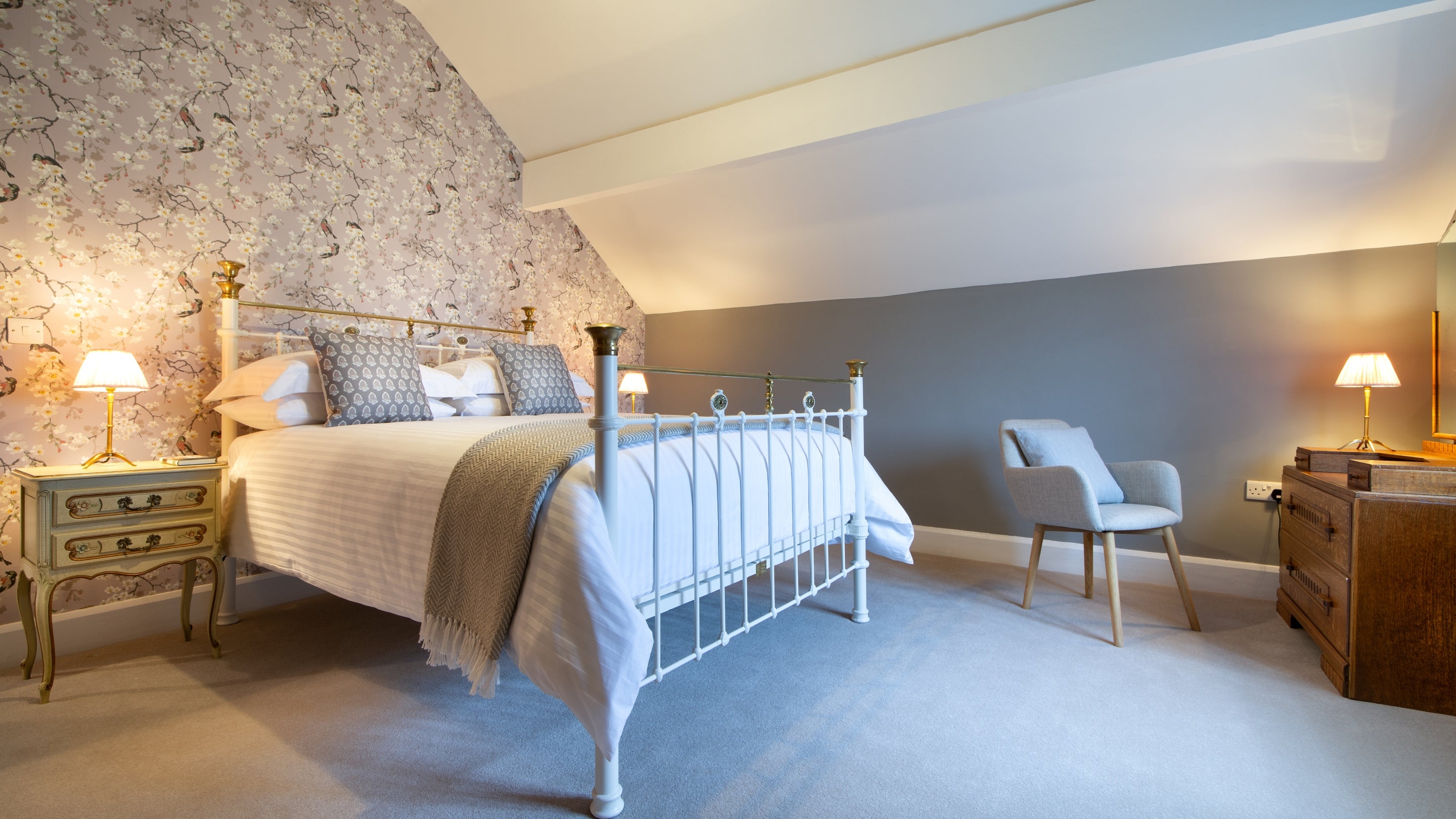 The fourth king-size bedroom at Village Farmhouse, Cheshire
