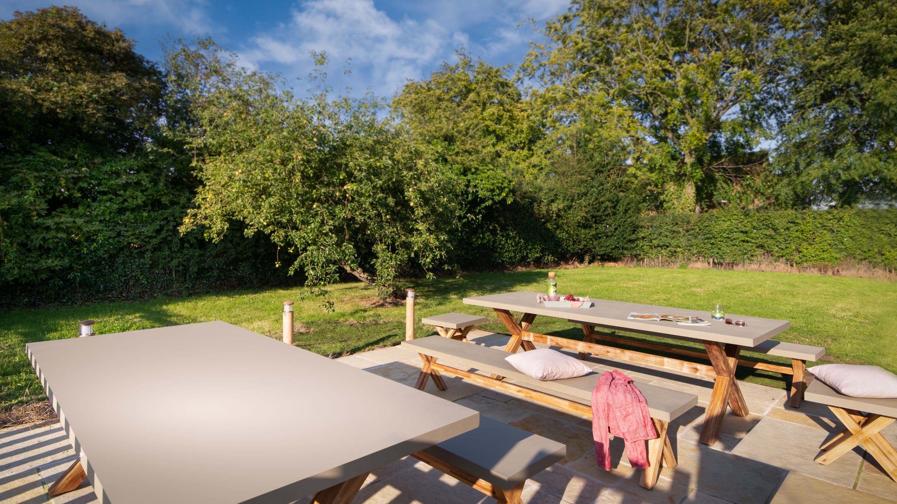 The outdoor seating at Village Farmhouse, Cheshire