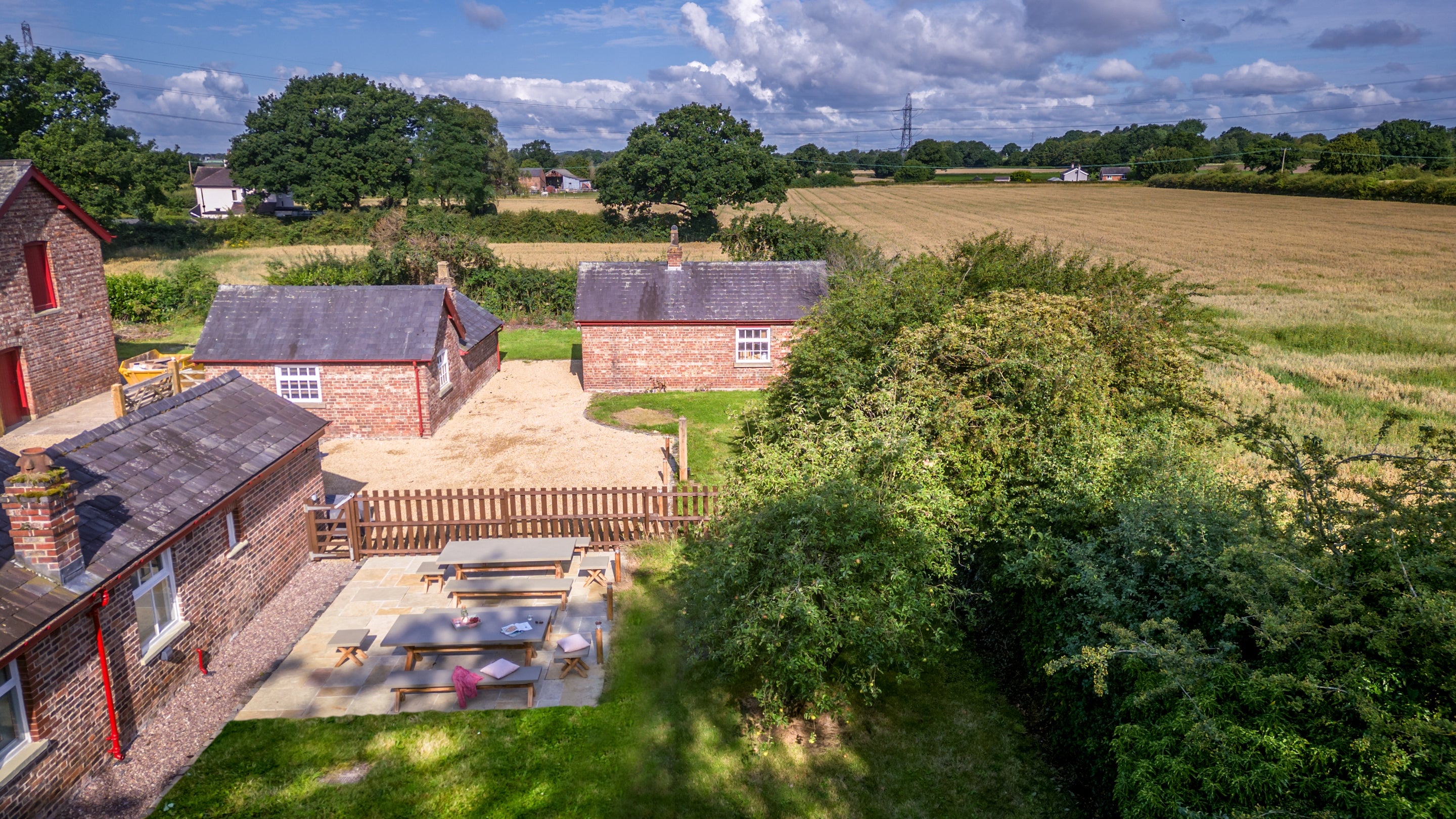 The outdoor seating at Village Farmhouse, Cheshire