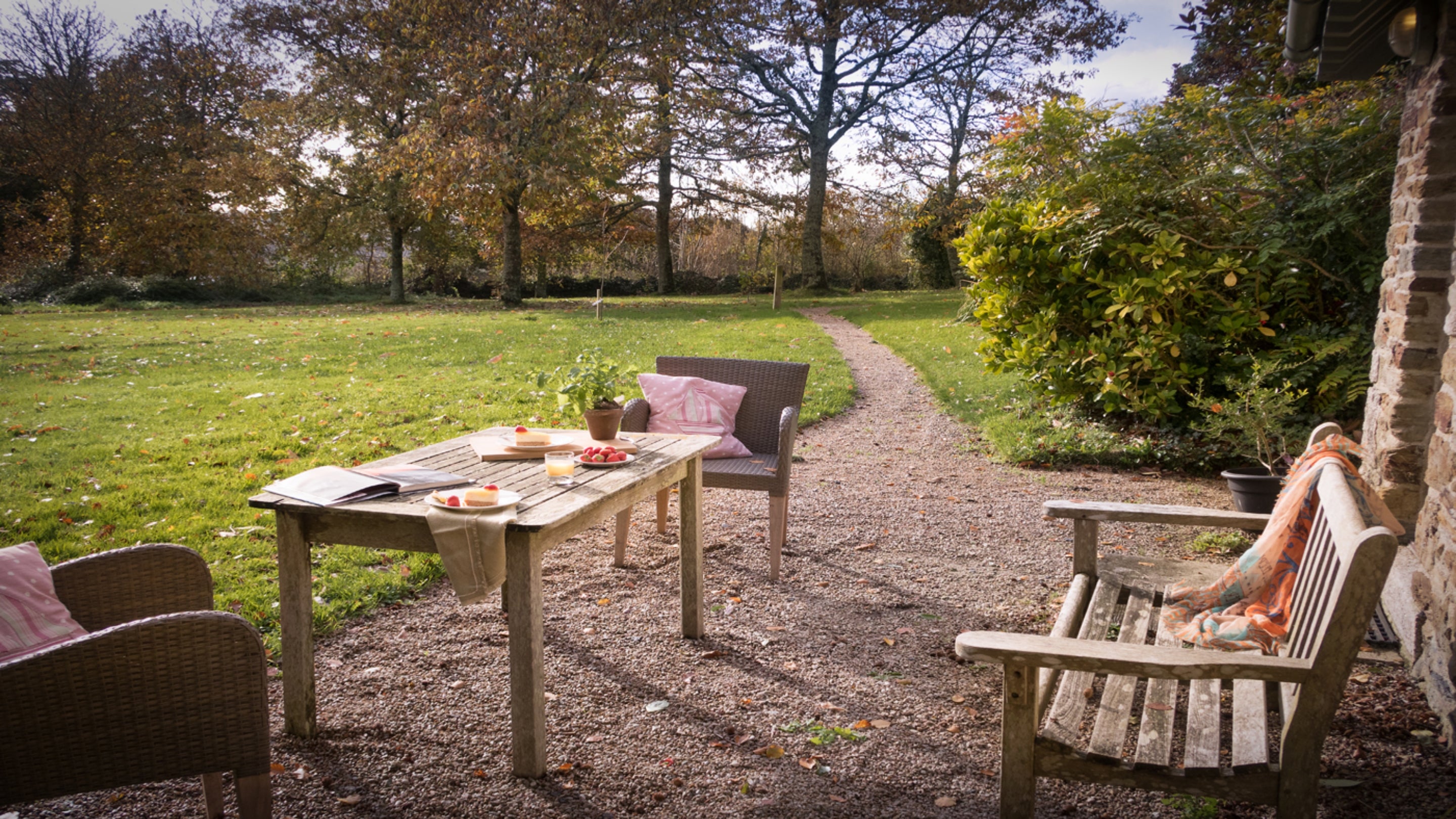 The garden at The Apple Store, Cornwall