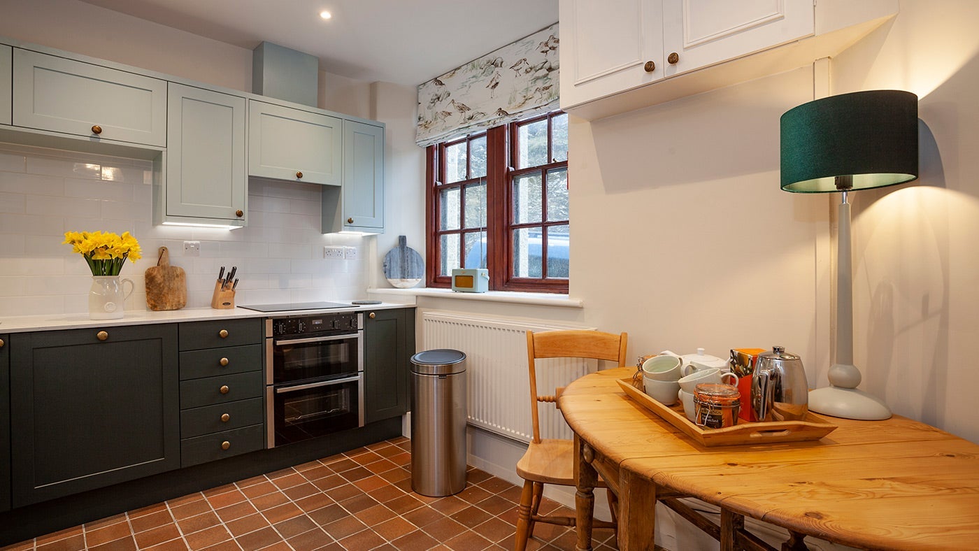 The kitchen at Bar Lodge, Penrose, Helston, Cornwall