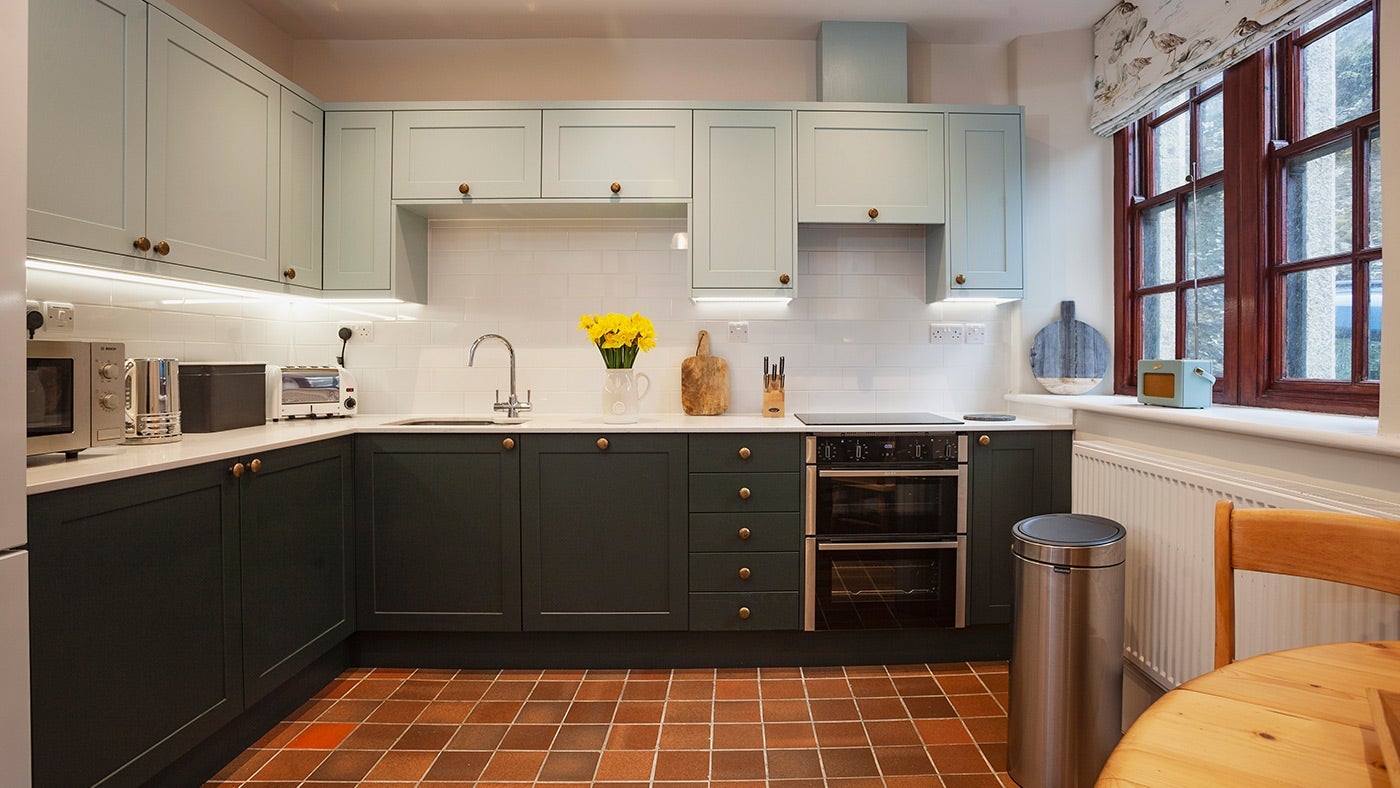 The kitchen at Bar Lodge, Penrose, Helston, Cornwall
