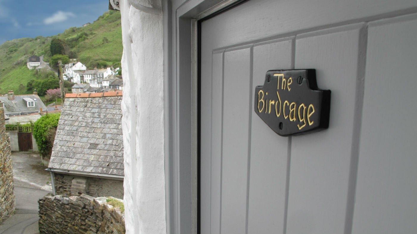 The front door to The Birdcage, Port Isaac, Cornwall