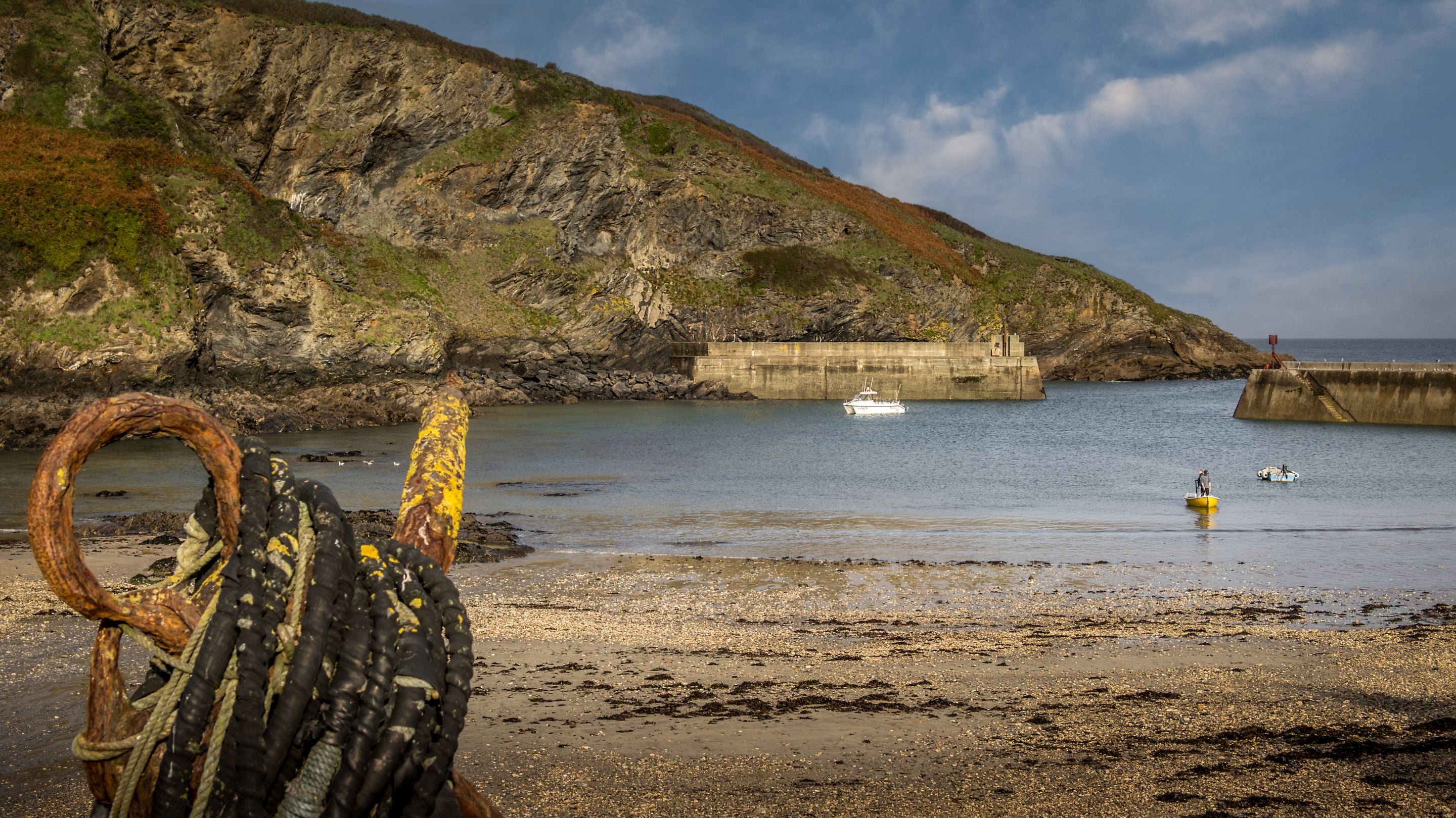 The beach and harbour at Port Isaac, Cornwall
