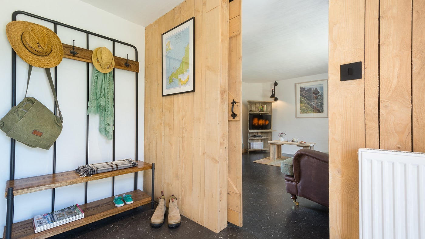 The hall at Bosigran Cottage, Cornwall