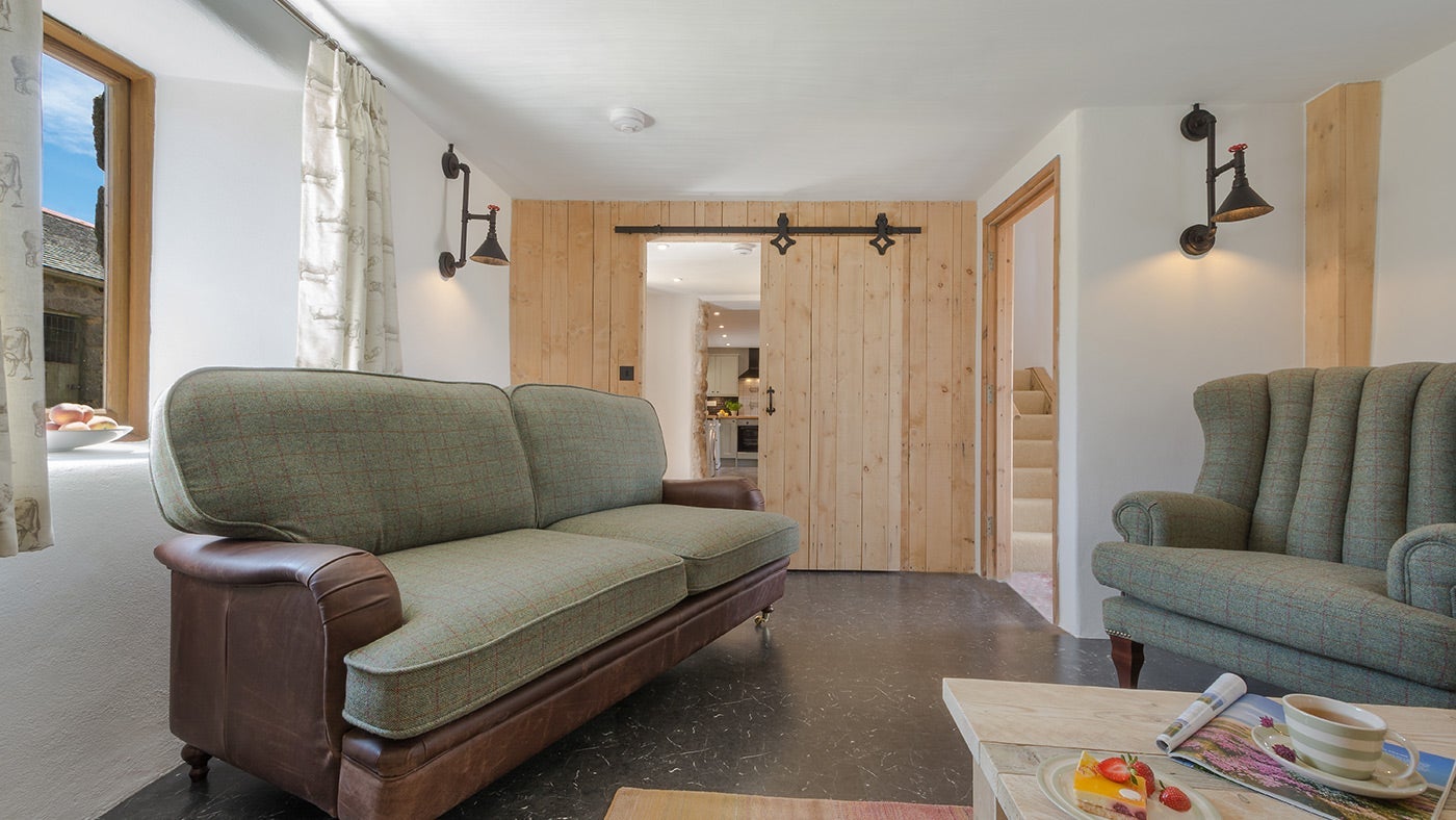 The sitting room at Bosigran Cottage, Cornwall