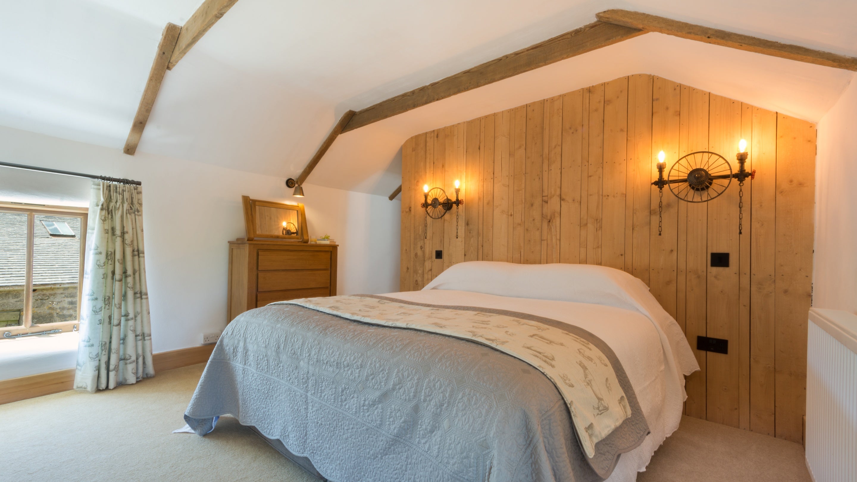 The double bedroom at Bosigran Cottage, Cornwall