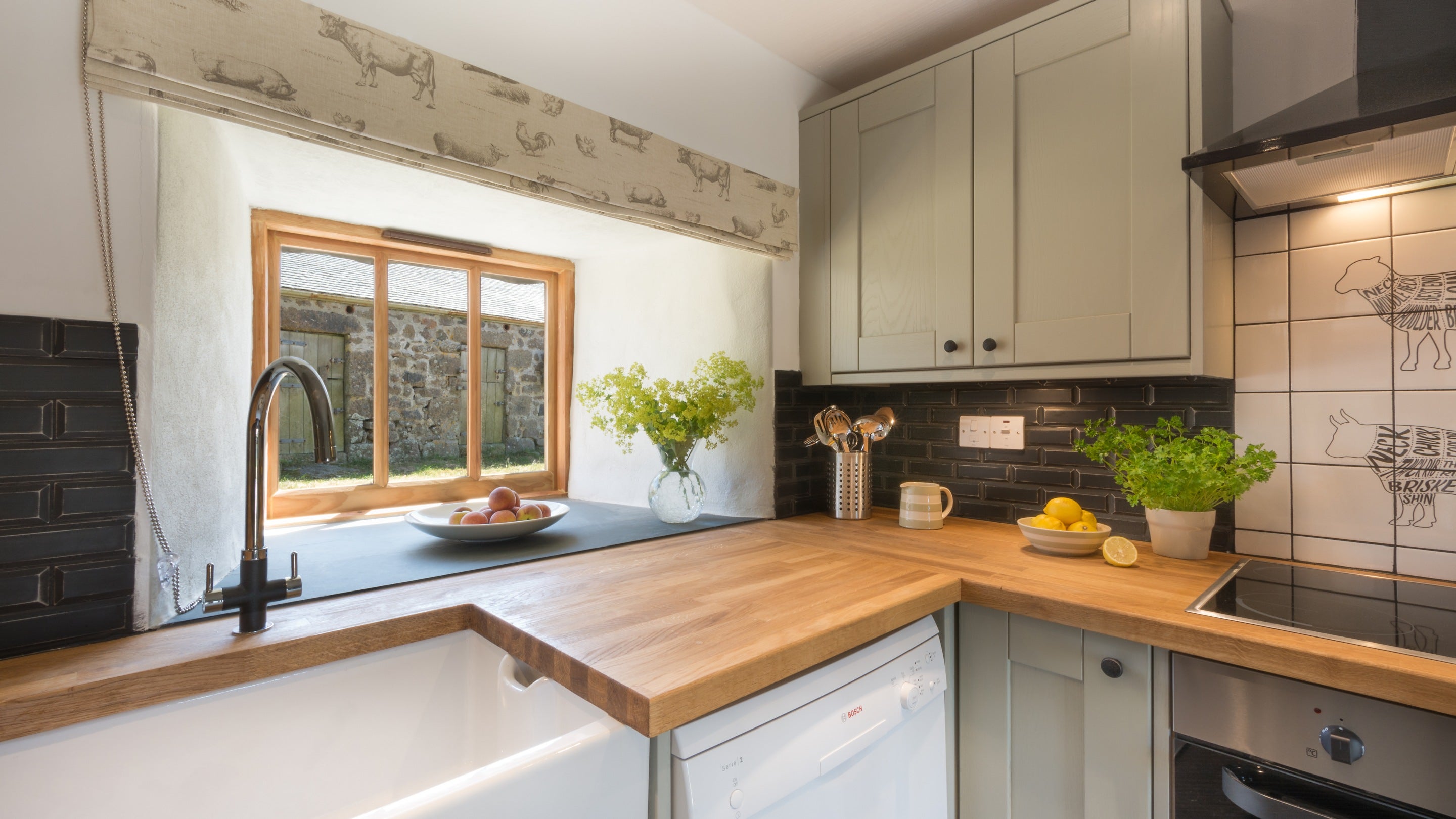 A corner of the kitchen at Bosigran Cottage, Cornwall