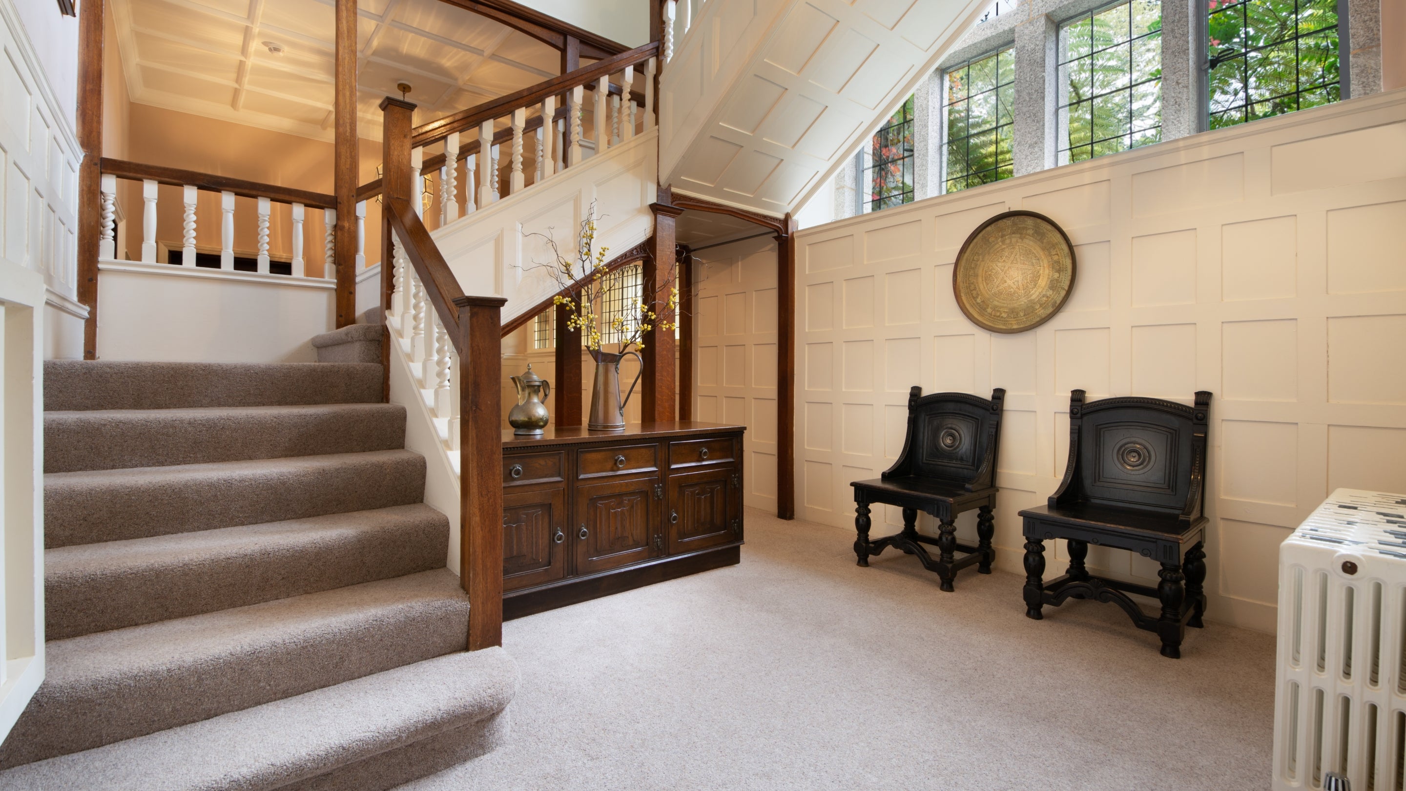 The hallway at Bosveal, Cornwall