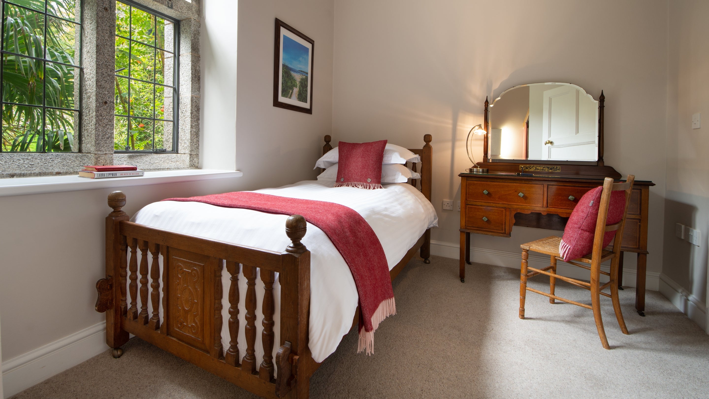The single bedroom at Bosveal, Cornwall