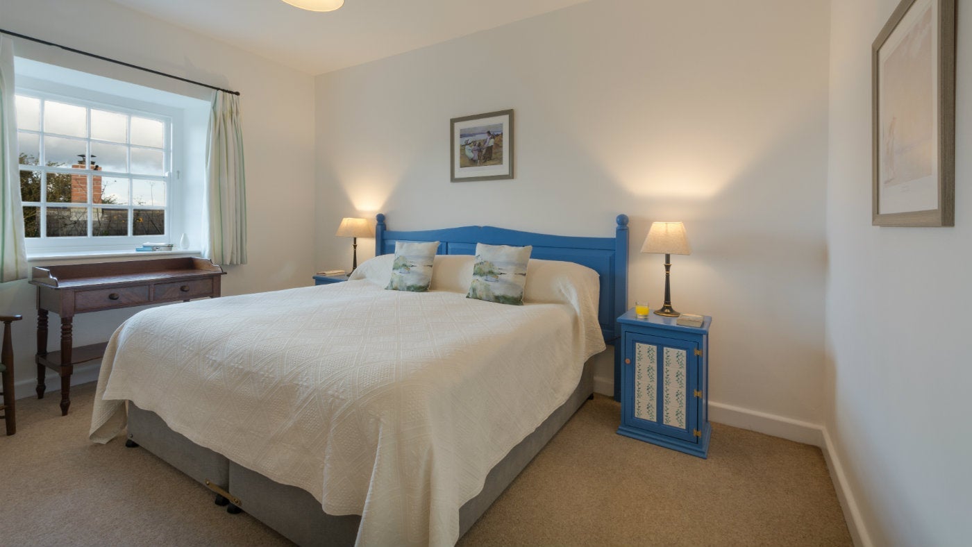 The double bedroom at Elm, Cadgwith, The Lizzard, Cornwall