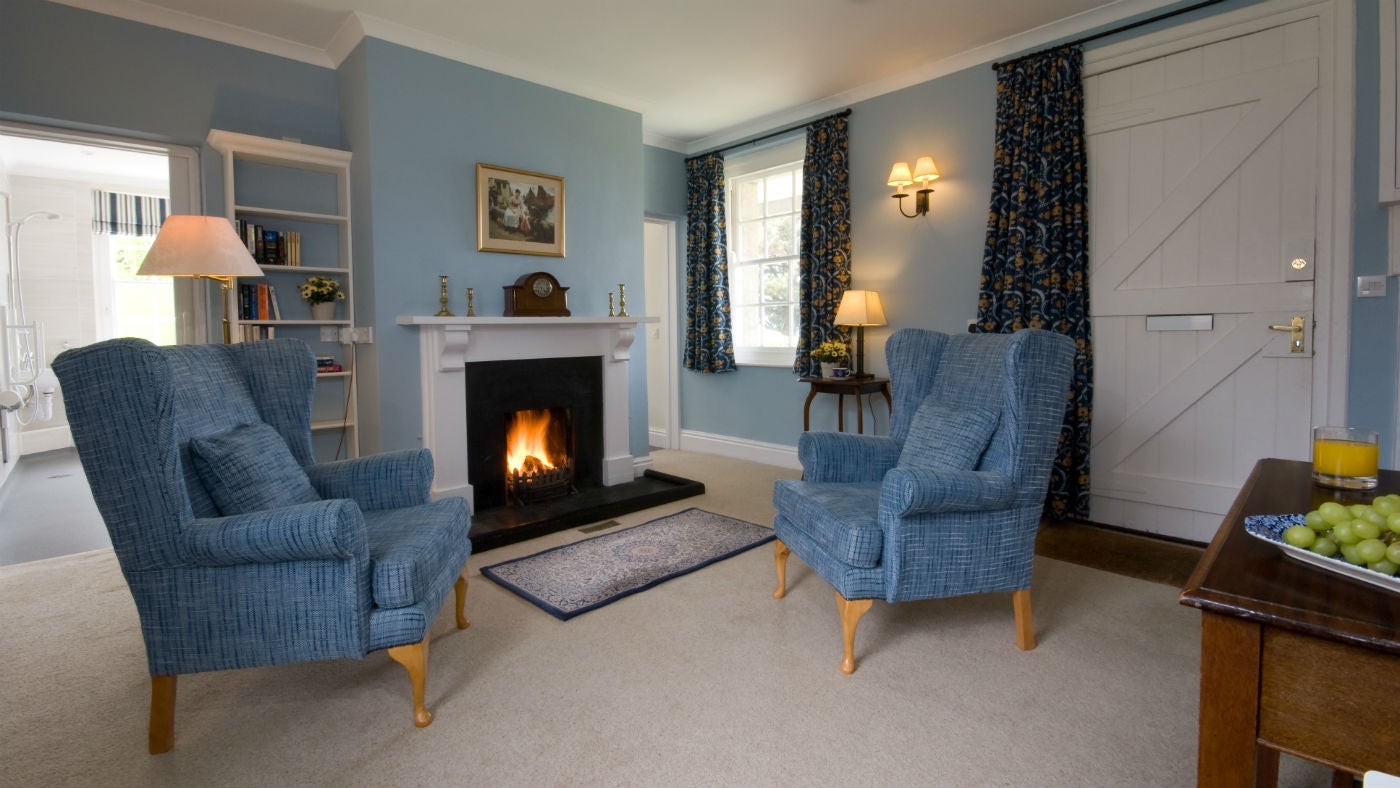 The sitting room at The Captain's Quarter, Cornwall