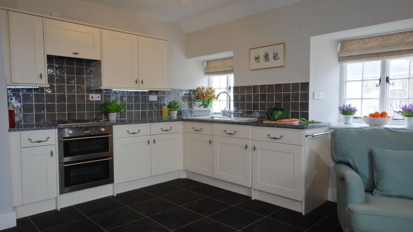 The kitchen at Carolina Cellar, Port Quin, Port Issac Cornwall