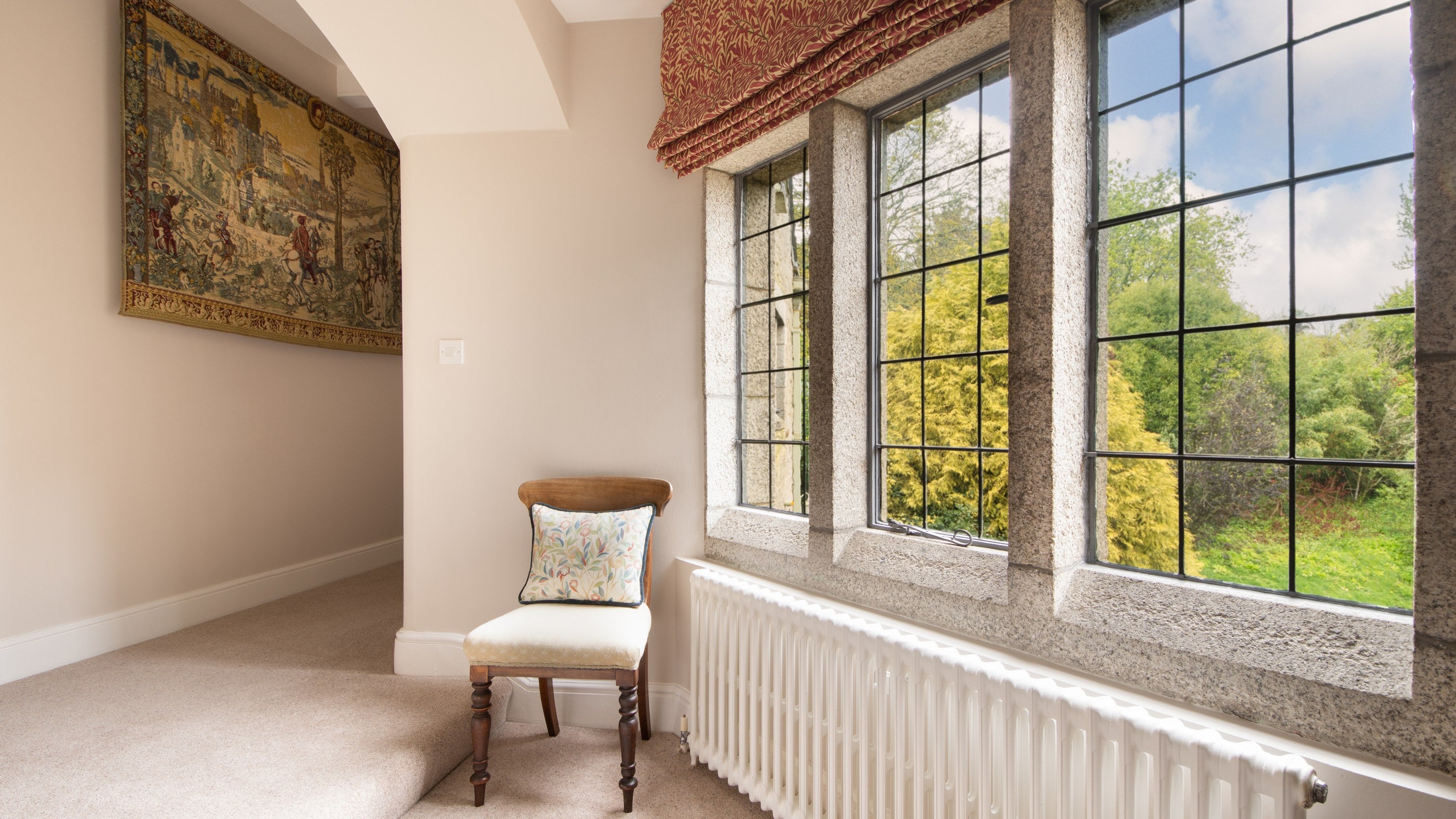 The first-floor hallway at Chatham, Cornwall
