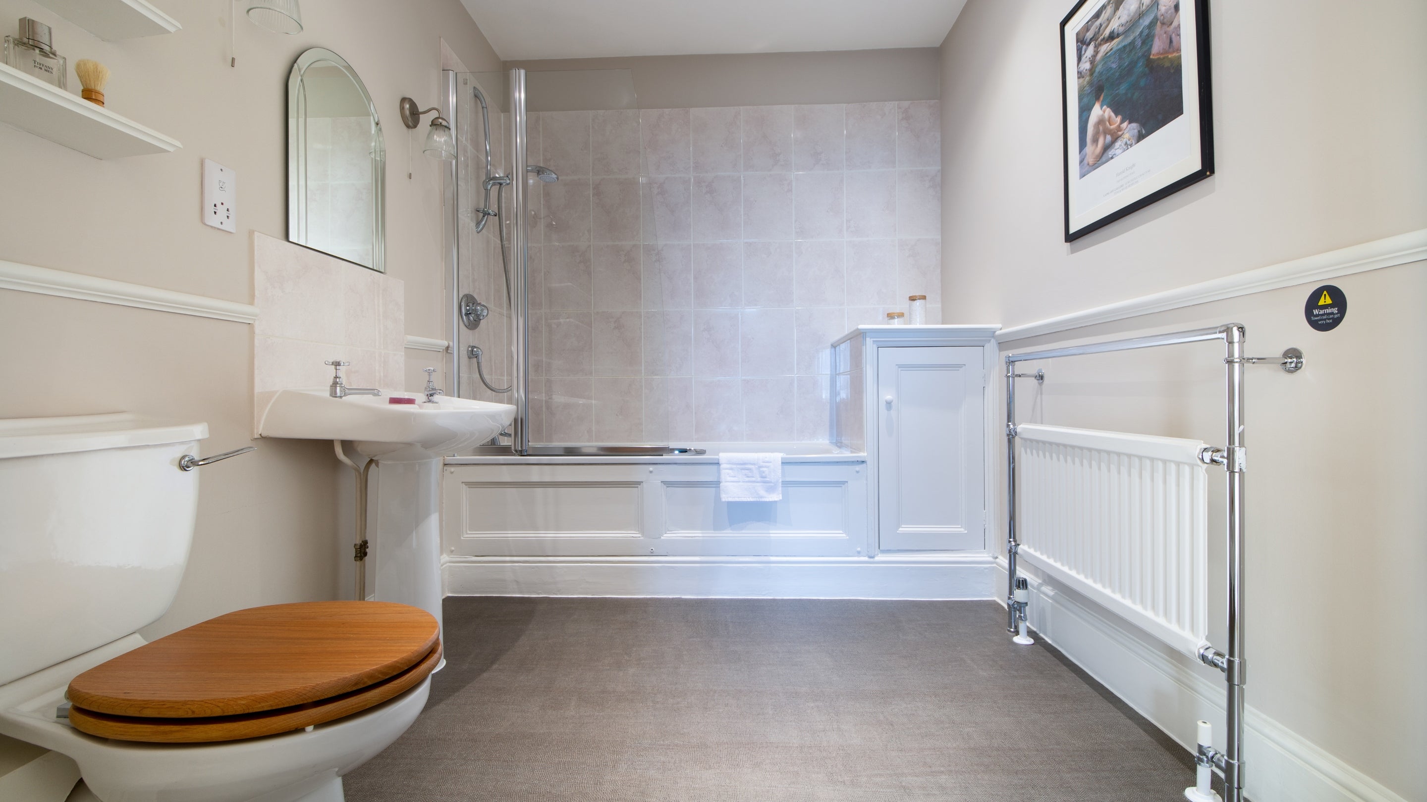 The en-suite bathroom at Chatham, Cornwall