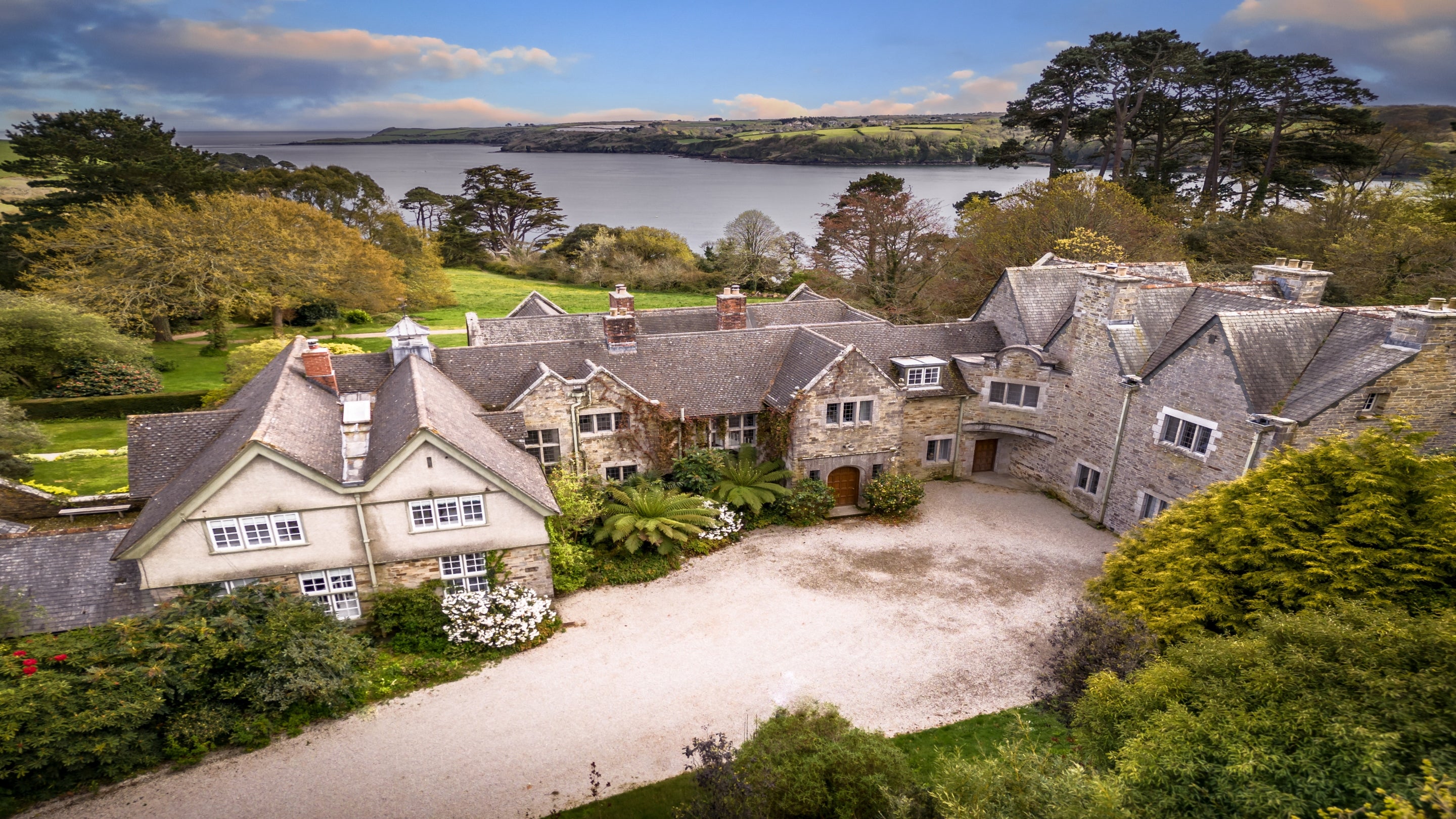 The exterior of Court, Bosveal and Chatham, Cornwall