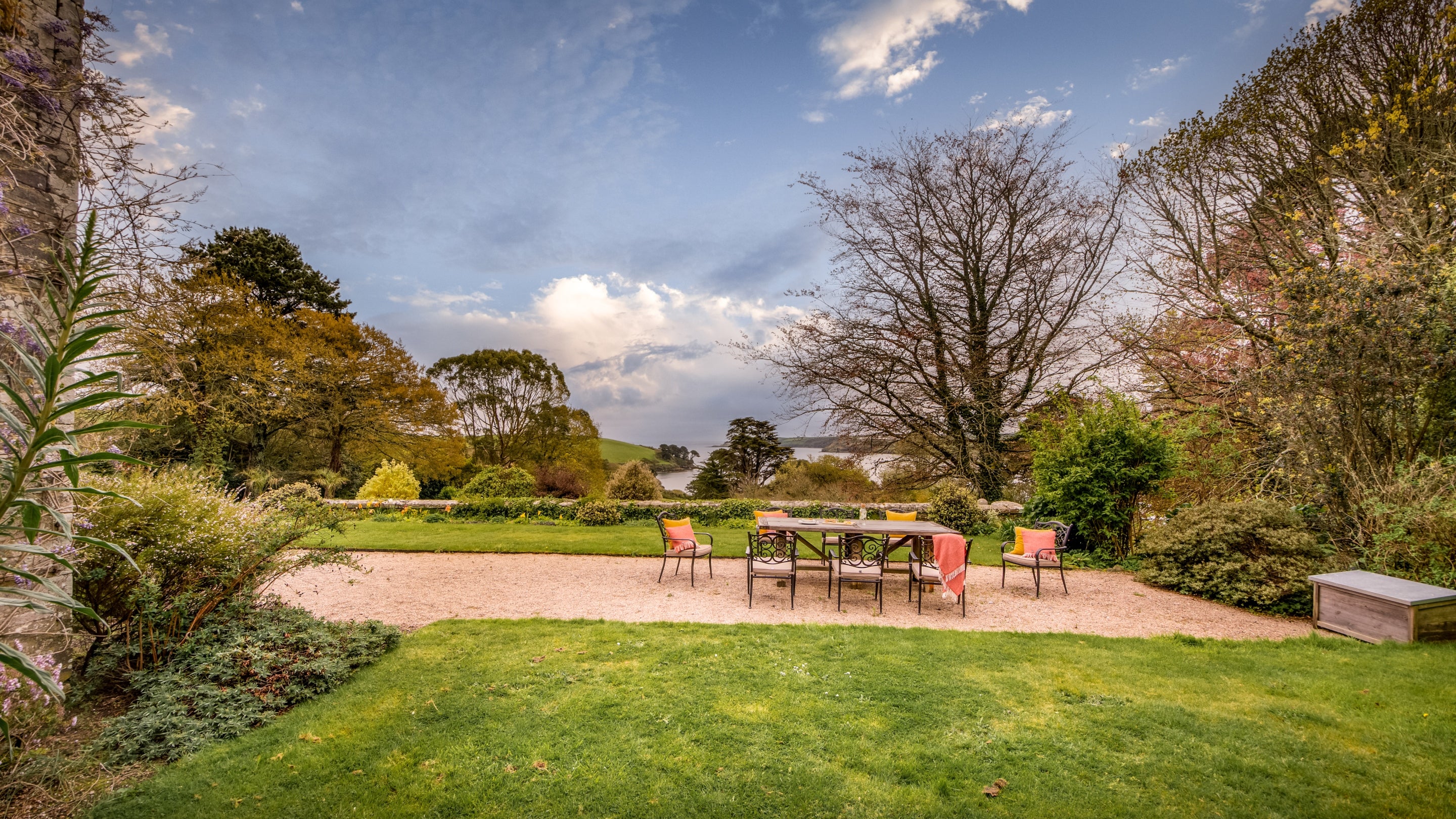 The outdoor seating at Chatham, Cornwall