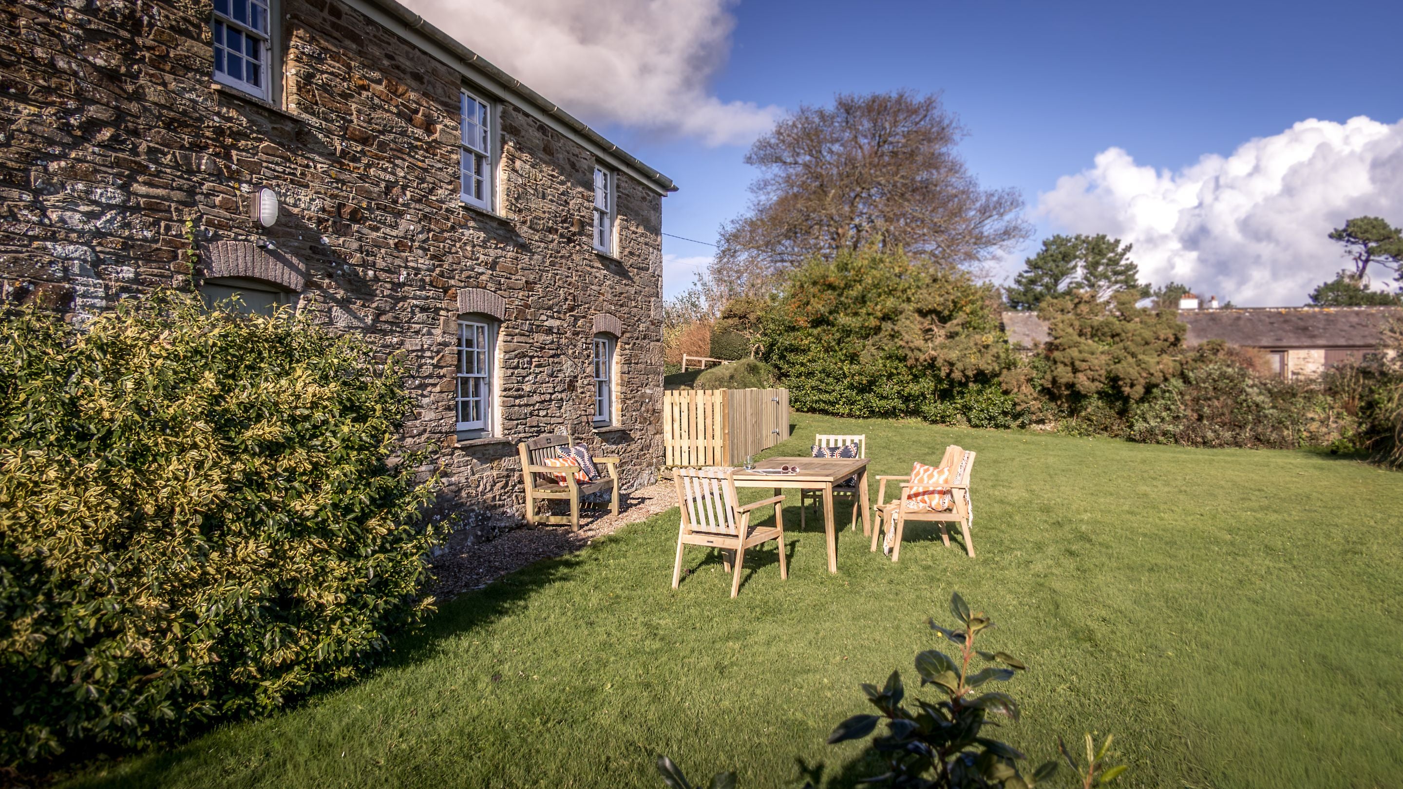 The garden at Chenhalls Barn, Cornwall