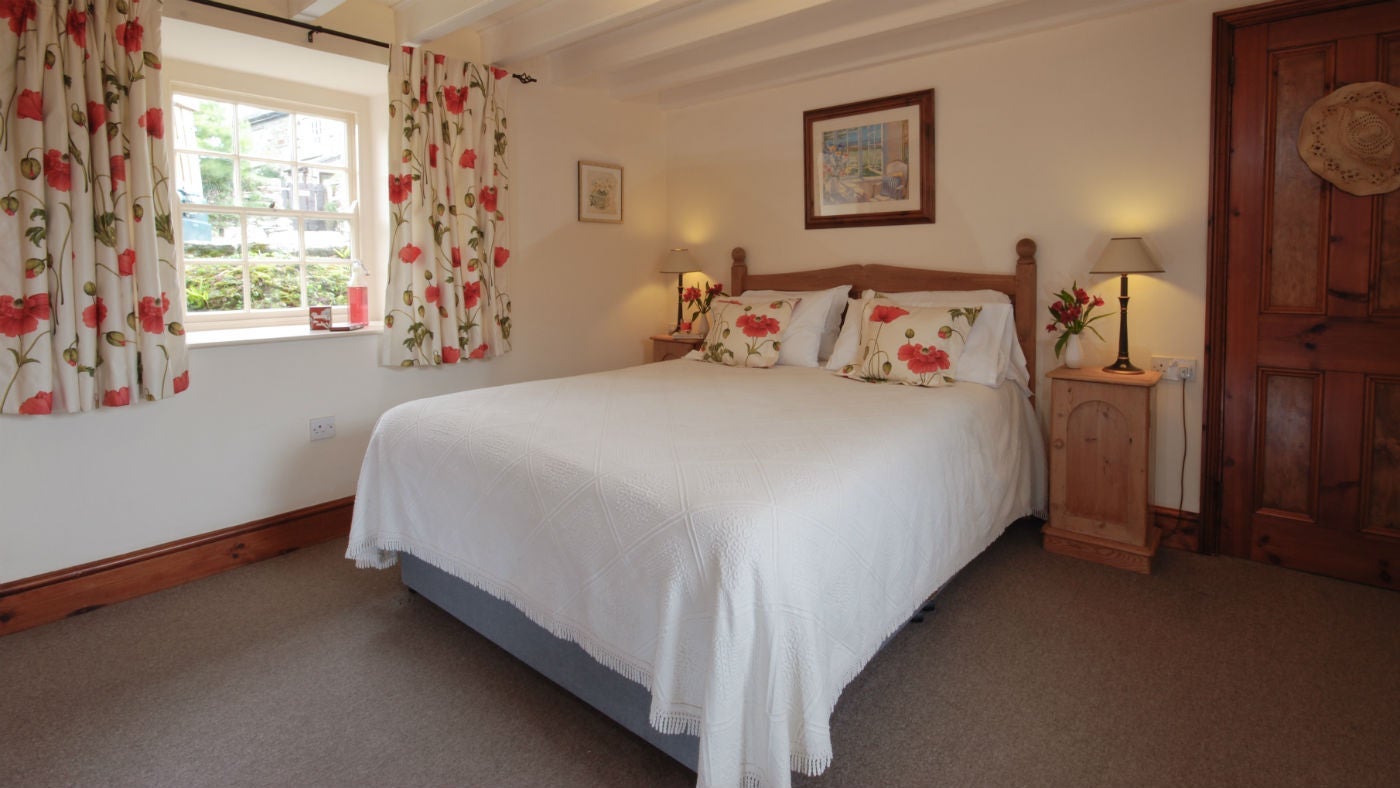 The double bedroom at Chenhalls Barn, Falmouth, Cornwall 