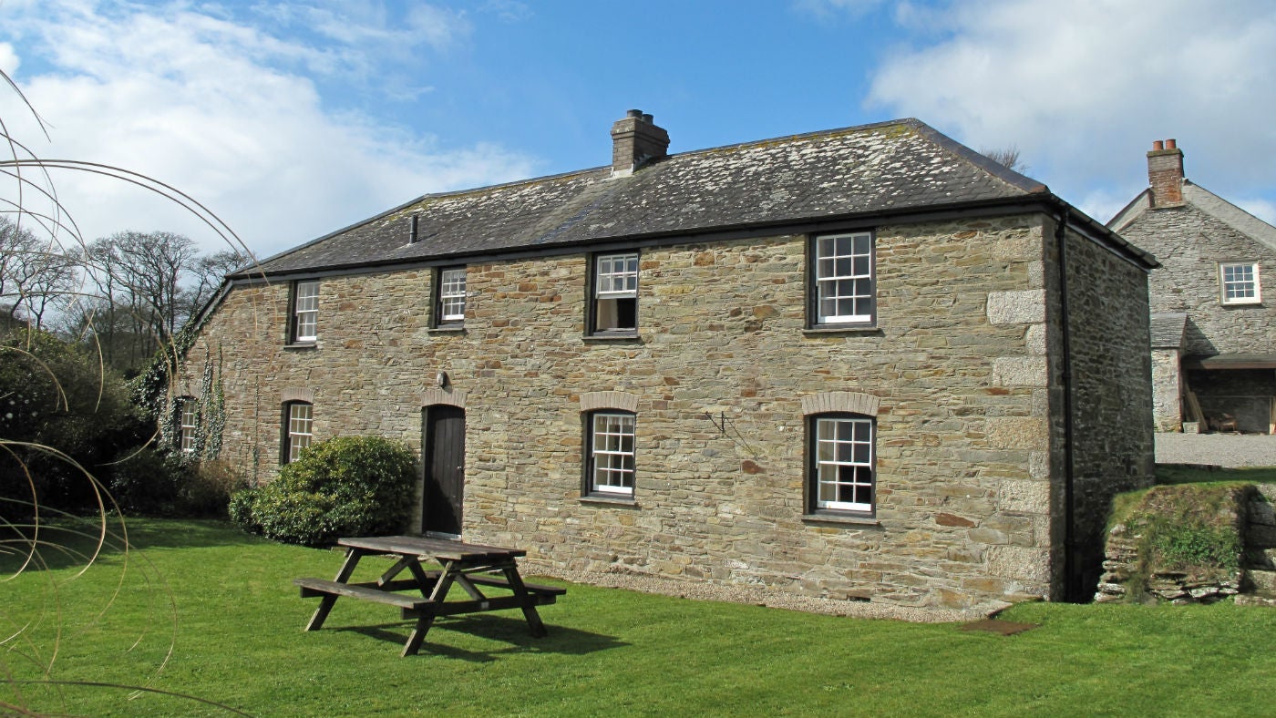 The exterior of Chenhalls Barn, Falmouth, Cornwall