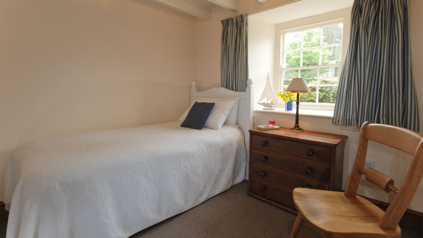 The single bedroom at Chenhalls Barn, Falmouth, Cornwall