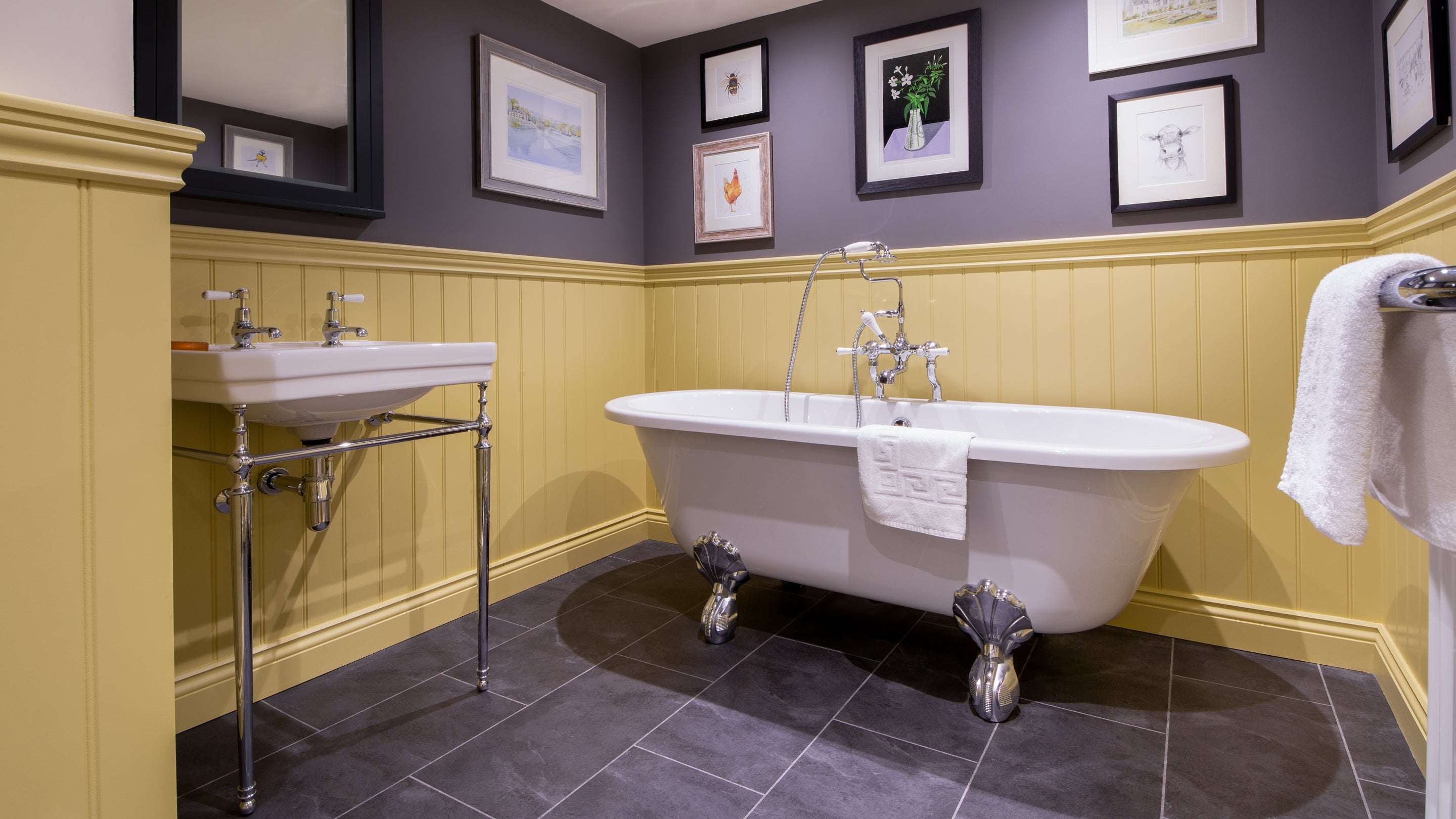 The first bathroom at Cotehele Dairy Cottage, Cornwall