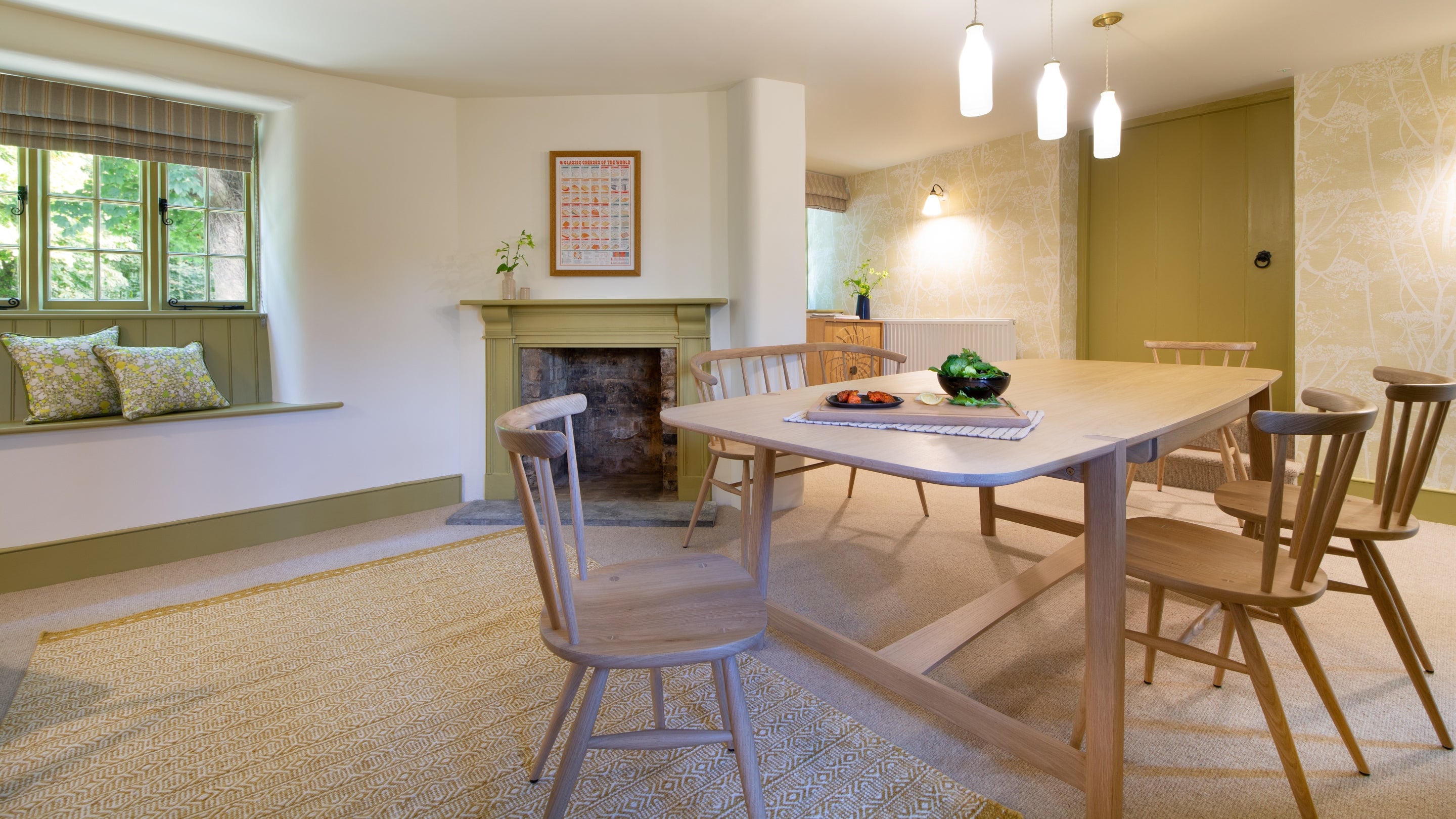 The dining room at Cotehele Dairy Cottage, Cornwall