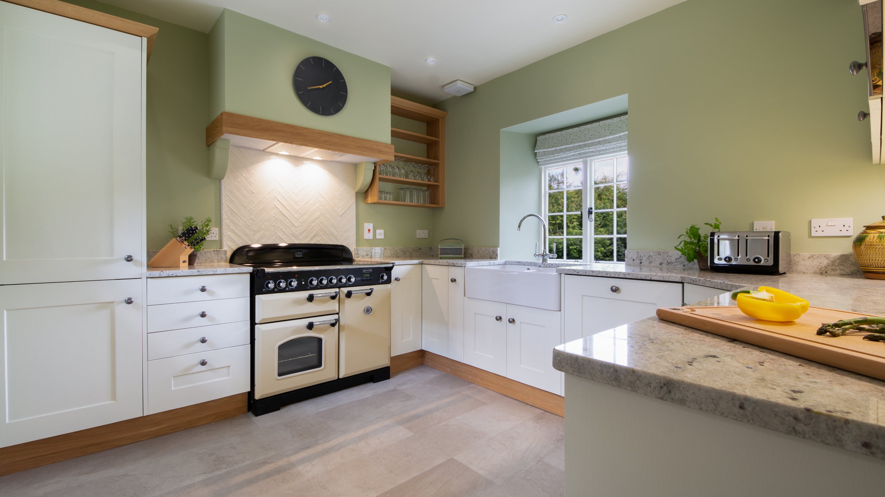 The kitchen at Cotehele Dairy Cottage, Cornwall