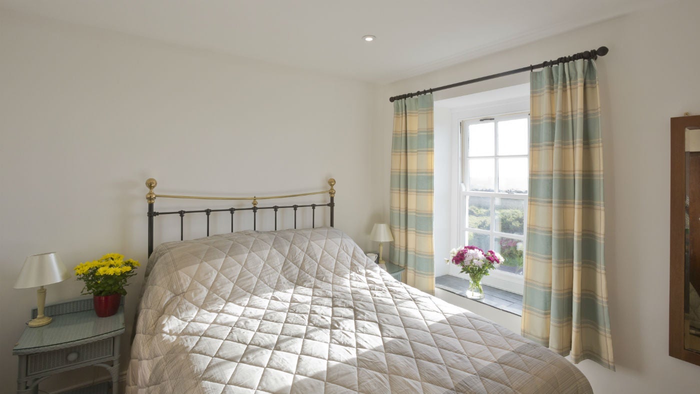 The bedroom at Count House Cottage, Botallack, Cornwall
