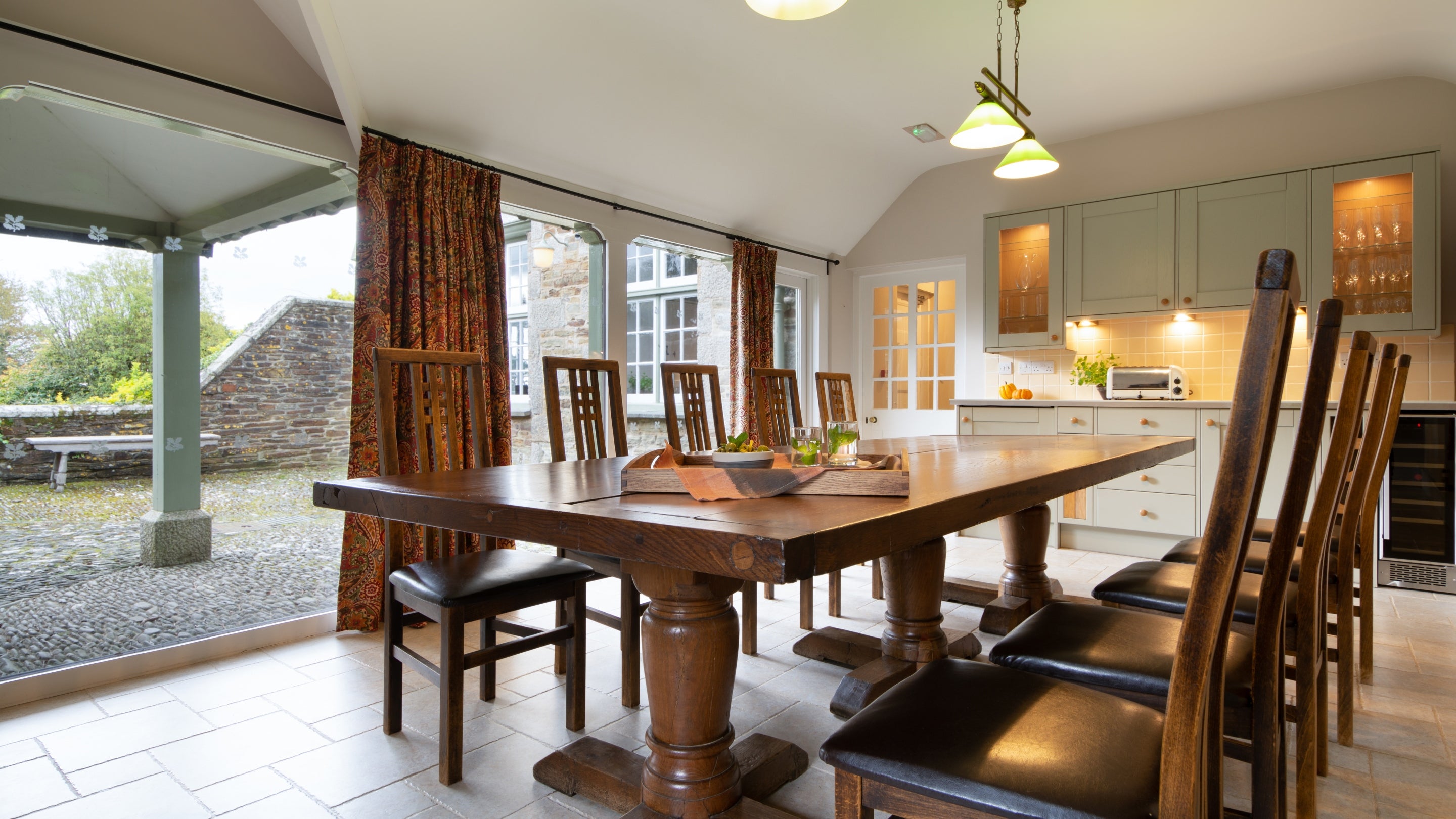 The dining room at Court, Cornwall