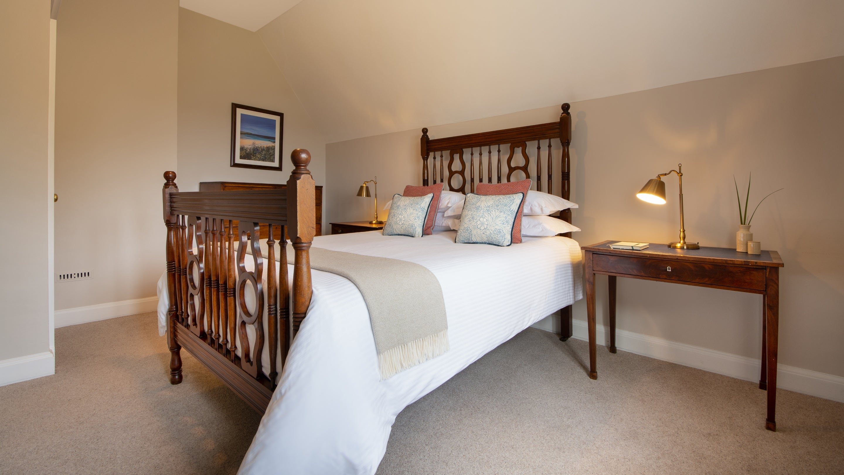 The ensuite double bedroom at Court, Cornwall