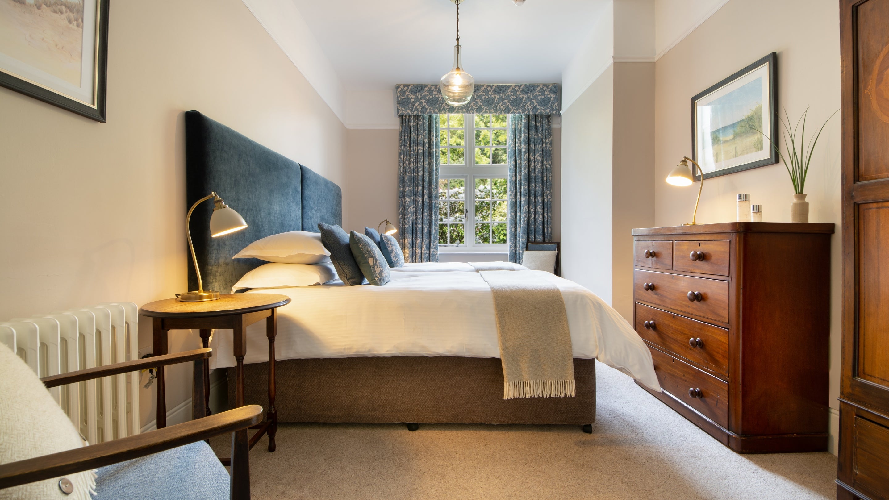 The ground floor double or twin bedroom at Court, Cornwall