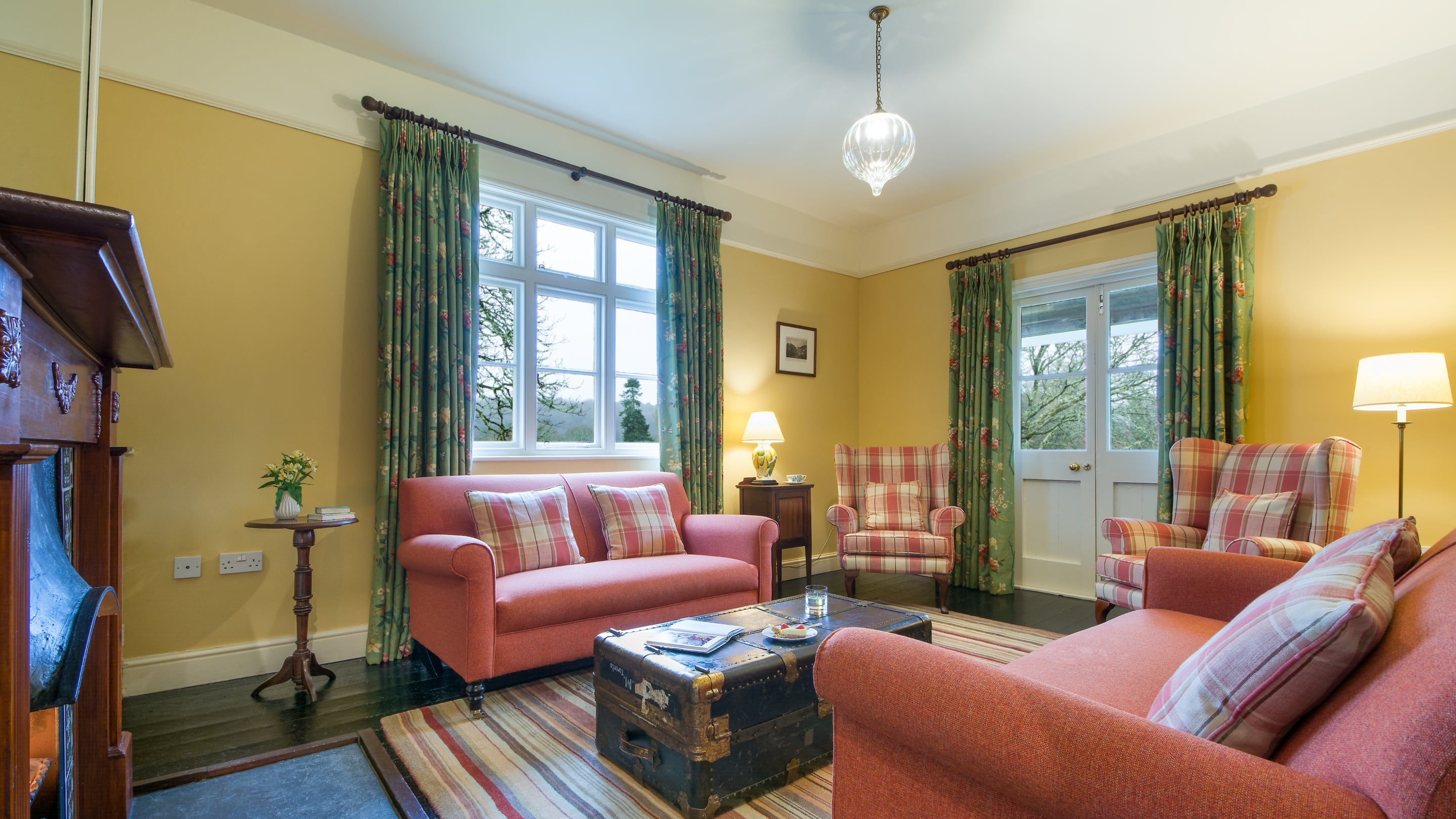 The sitting room at Cutmadoc, Cornwall