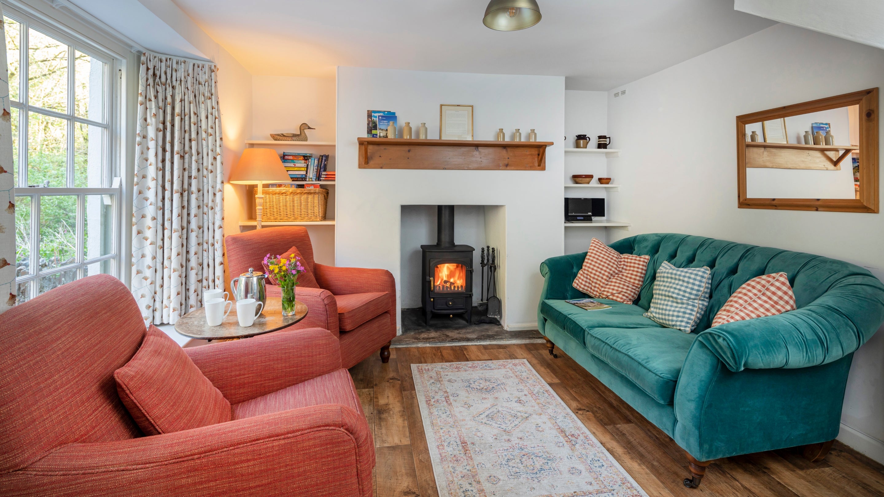 The sitting room at Danescombe Cottage, Cornwall