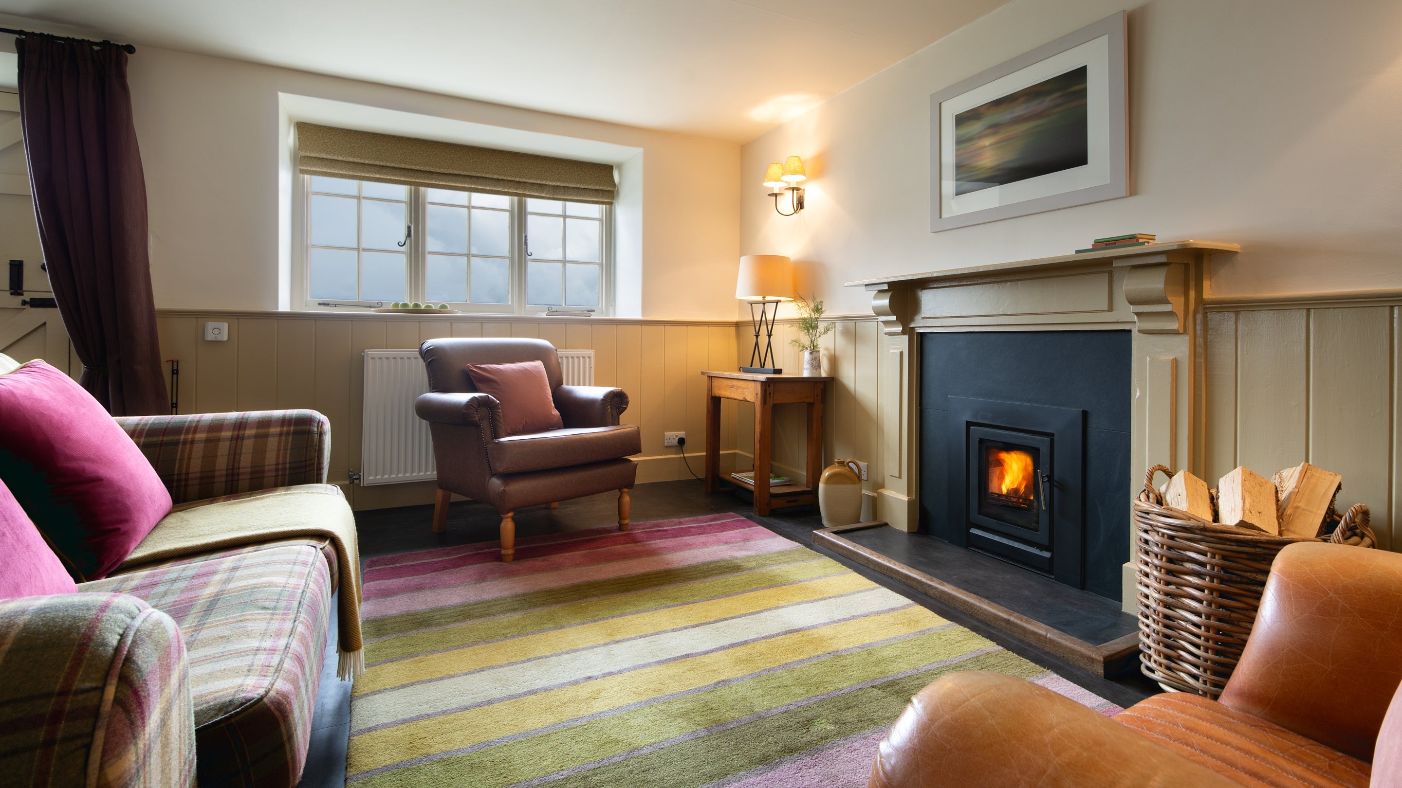 The sitting room at Doyden Stable Cottage, Cornwall