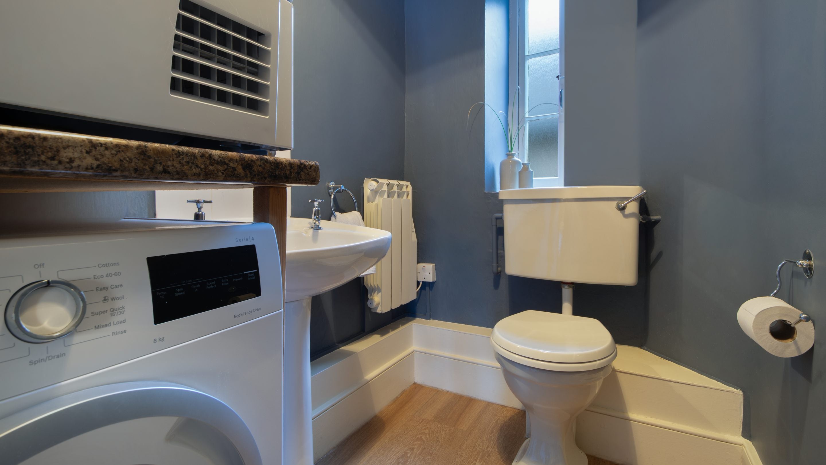 The downstairs toilet at Durgan Quay Cottage, Cornwall