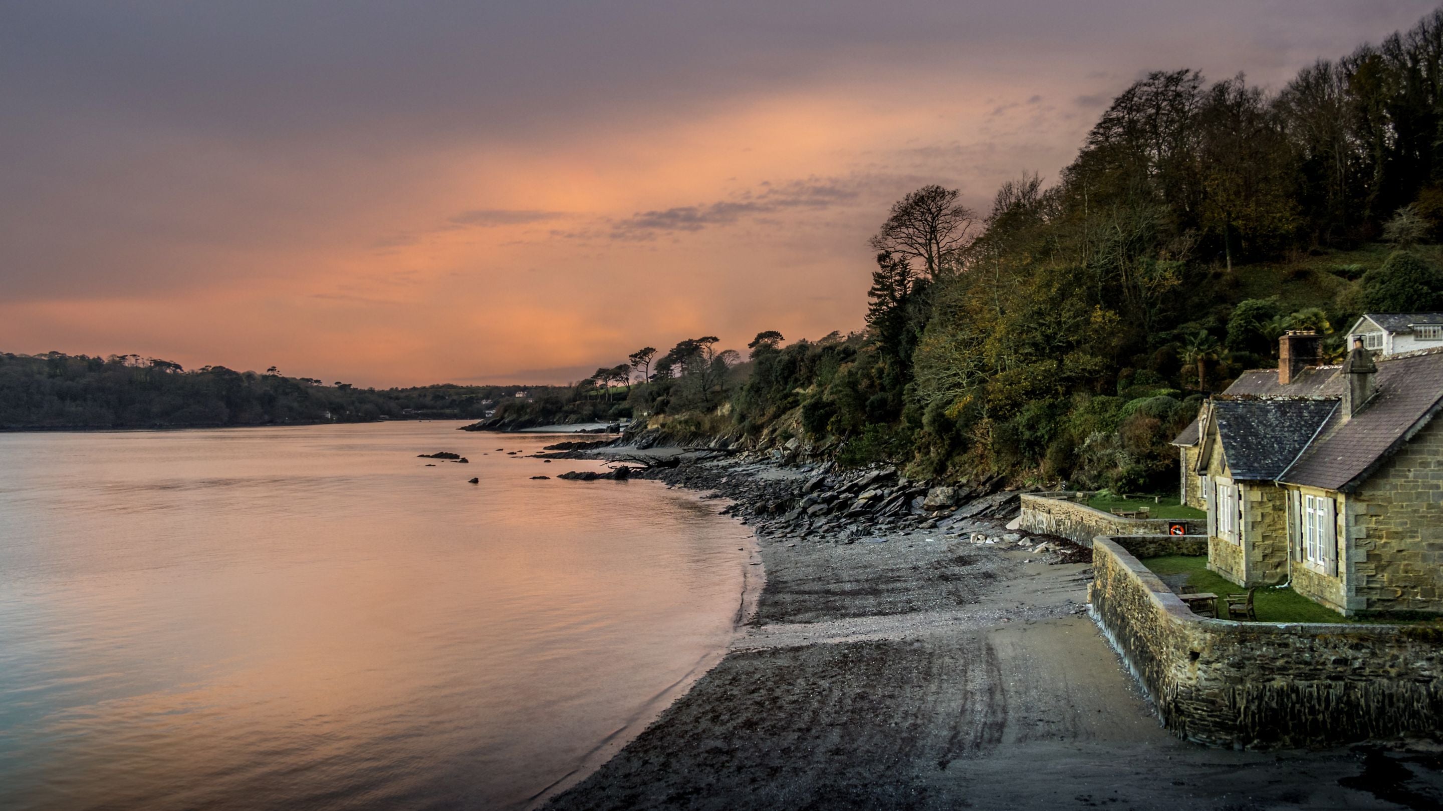 The view up the Helford River from Durgan, Cornwall