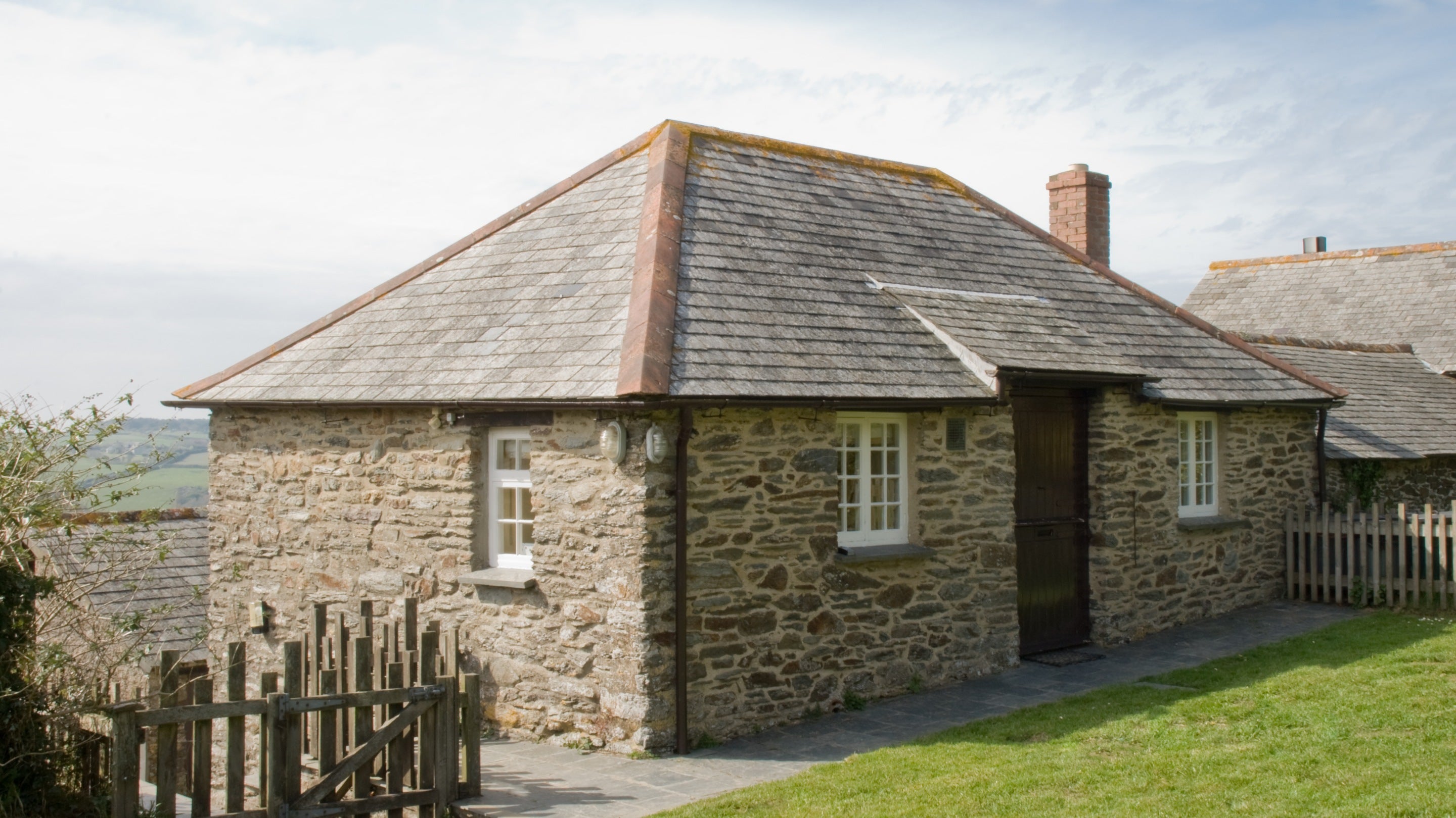 The exterior of Edgcumbe from the garden, Cornwall